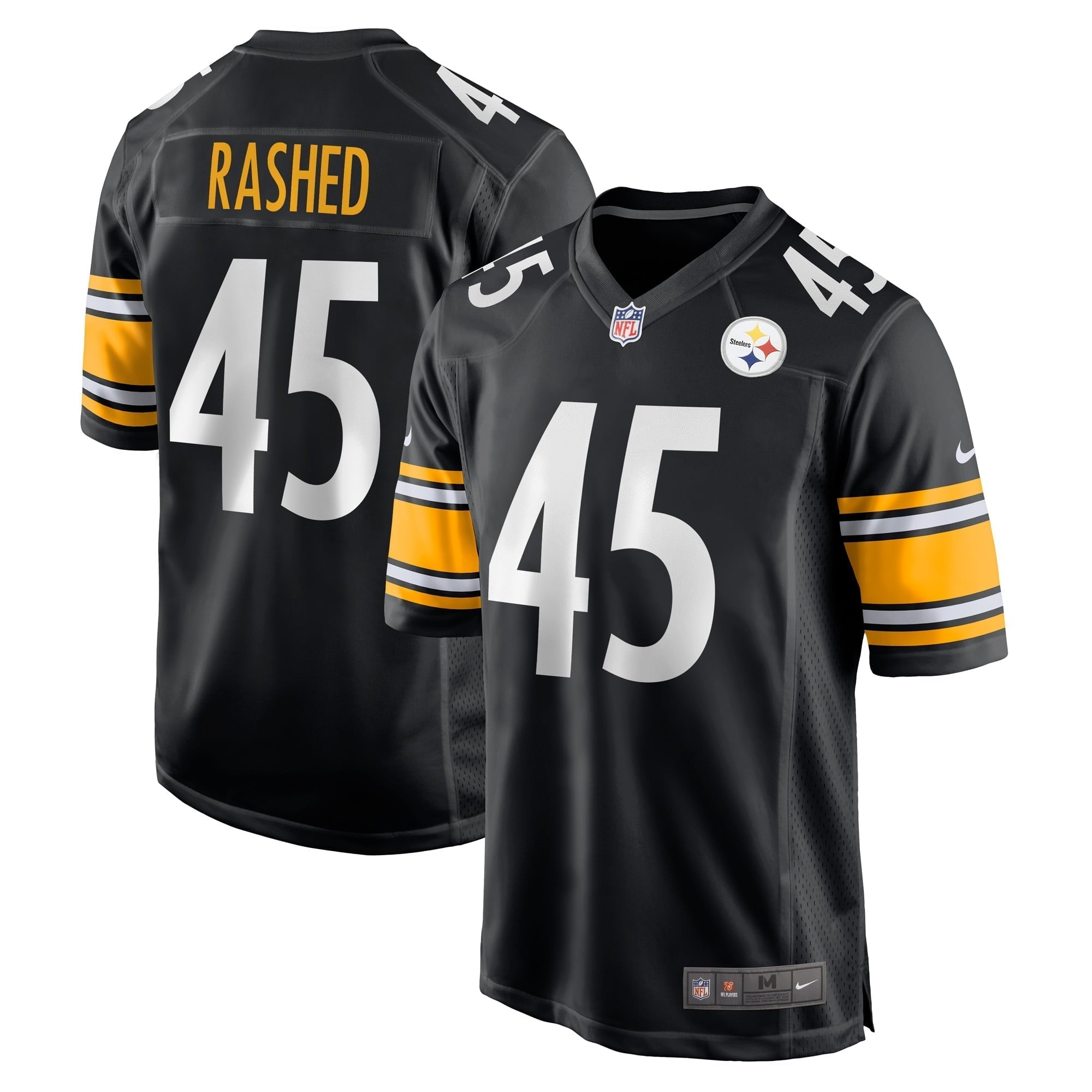 Men s Nike Hamilcar Rashed Jr. Black Pittsburgh Steelers Game Player Jersey