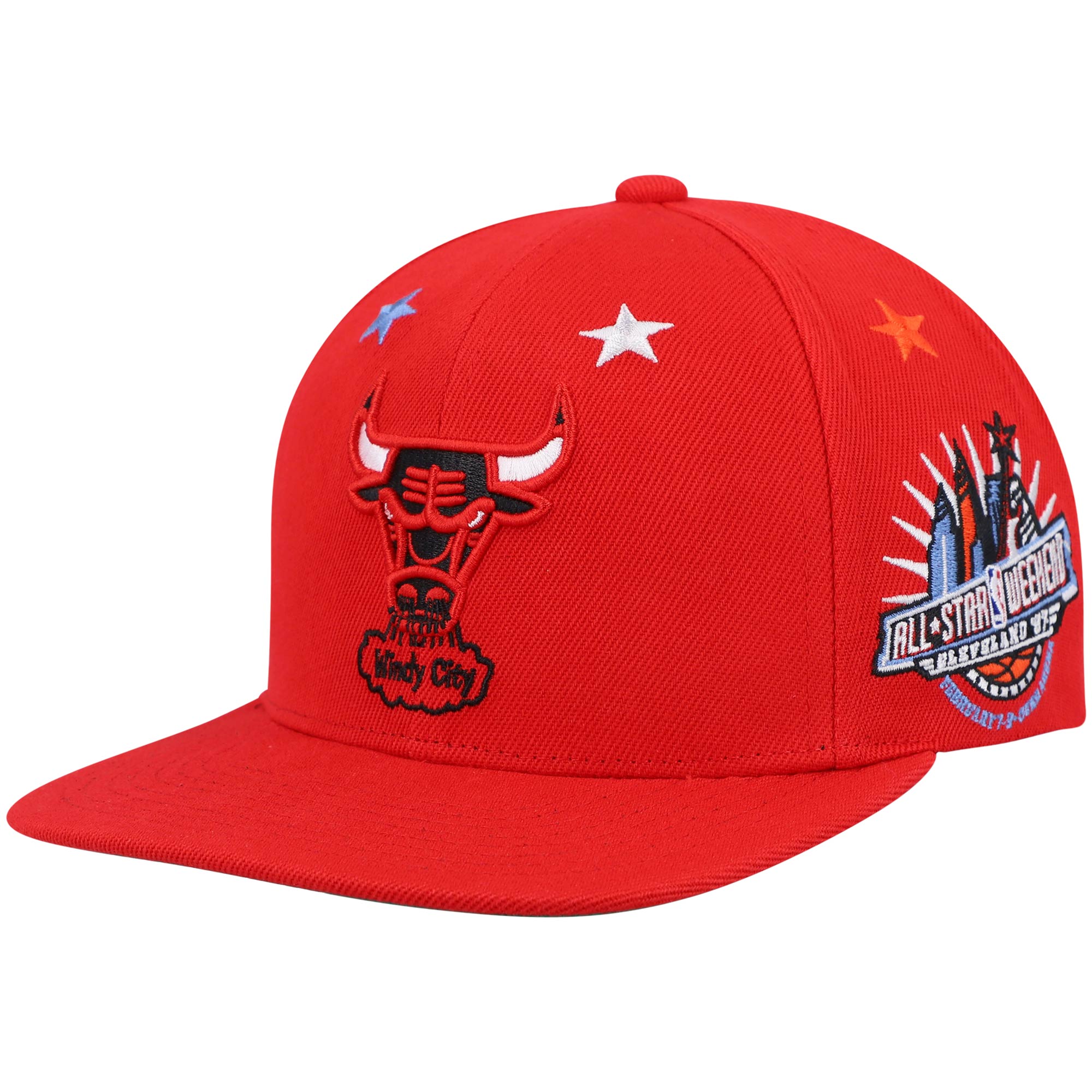 Chicago Bulls Mitchell & Ness Hardwood Classics 1997 NBA All-Star Weekend Top Star Snapback Hat - Red