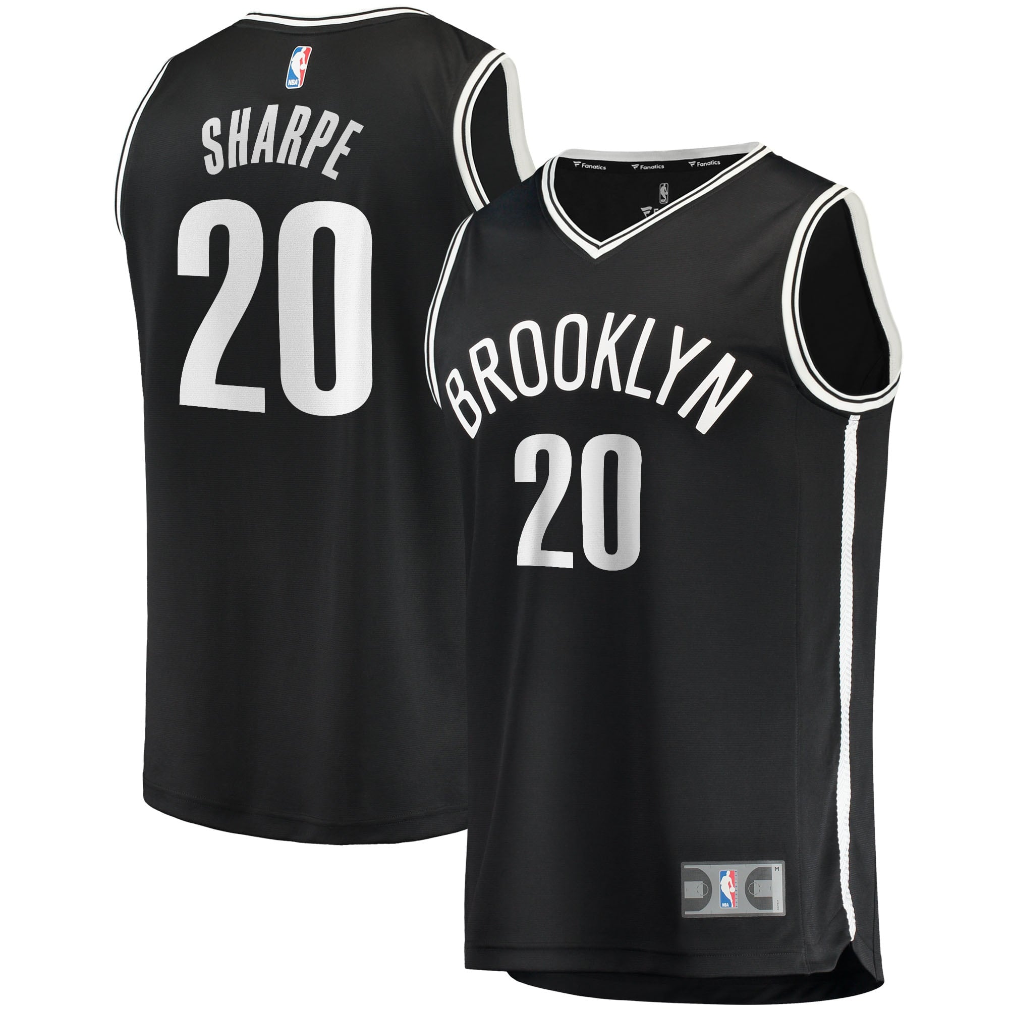 Men's Fanatics Branded Day'Ron Sharpe Black Brooklyn Nets 2021/22 Fast Break Replica Jersey - Icon Edition