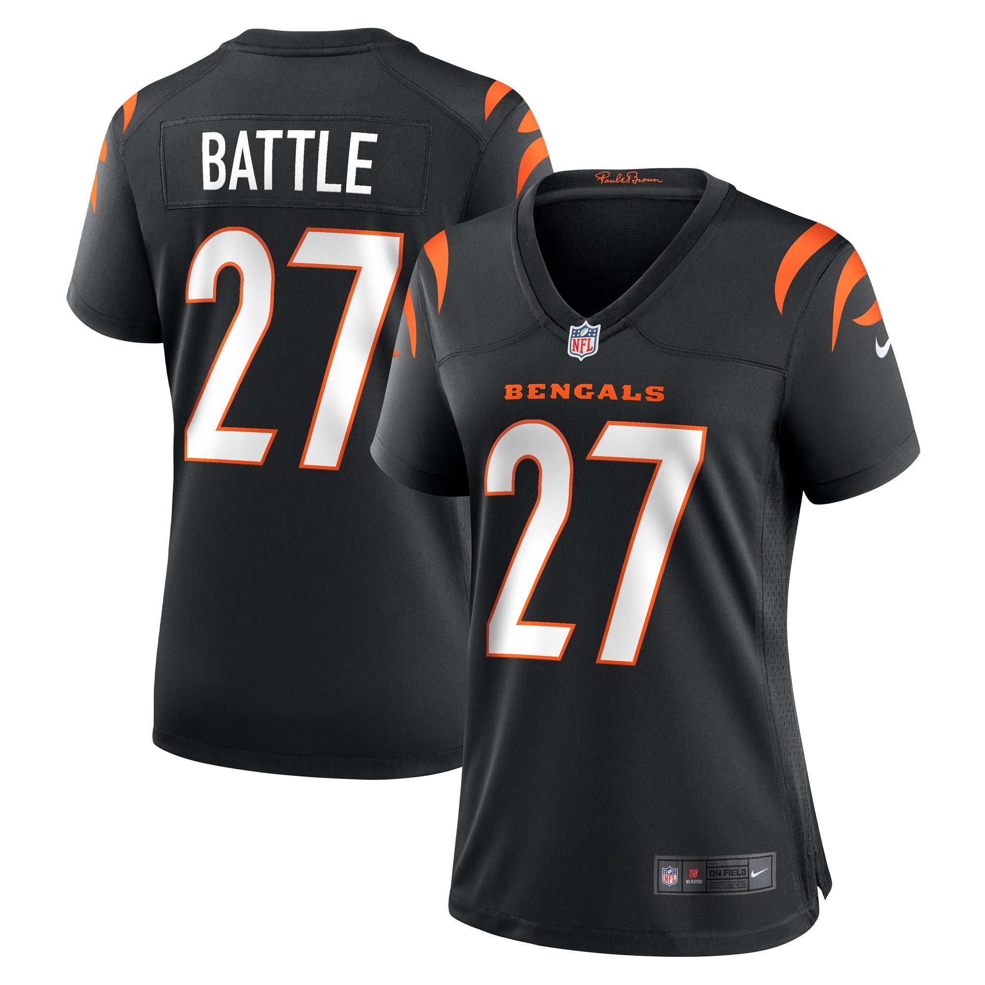 Jordans Battle Cincinnati Bengals Nike Women s Team Game Jersey    Black