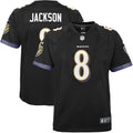 Lamar Jackson Baltimore Ravens Nike Youth Game Jersey   Black