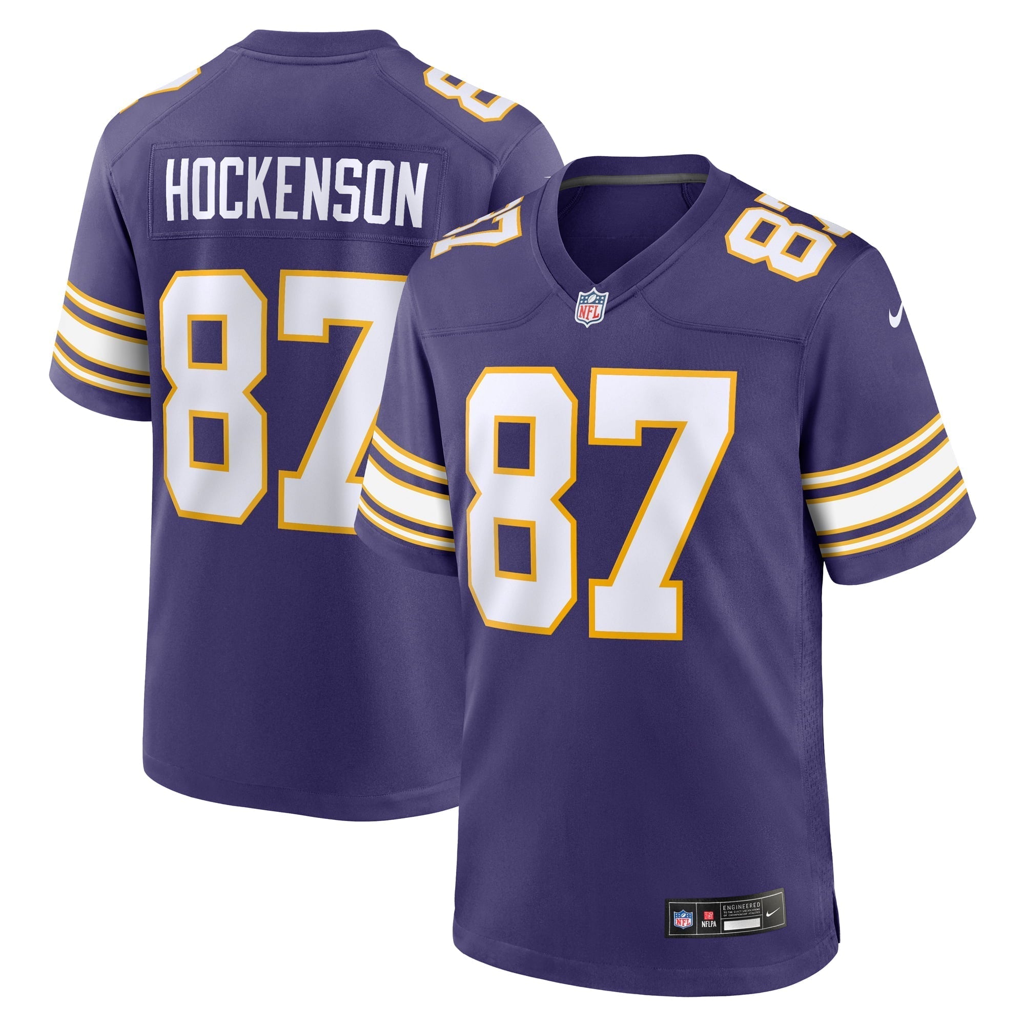 Men s Nike T.J. Hockenson Purple Minnesota Vikings Classic Player Game Jersey