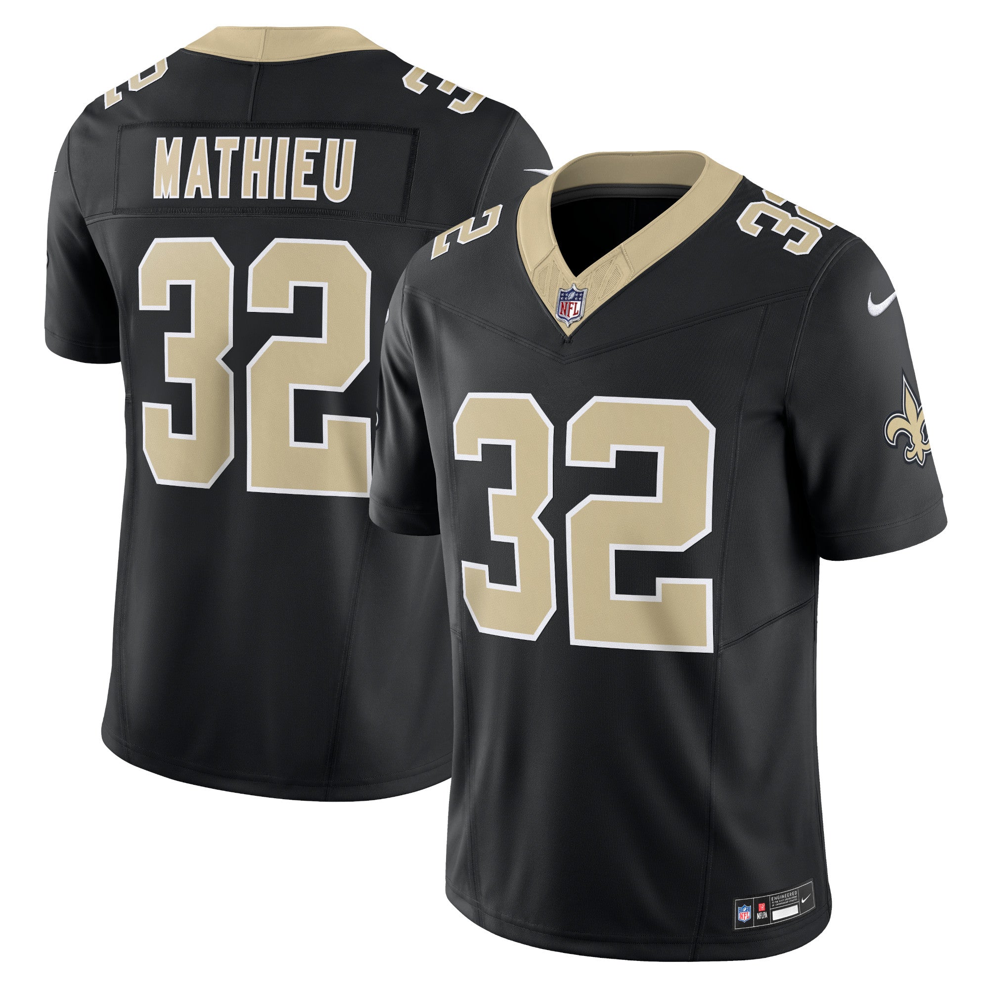 Tyrann Mathieu New Orleans Saints Nike Vapor F.U.S.E. Limited Jersey   Black