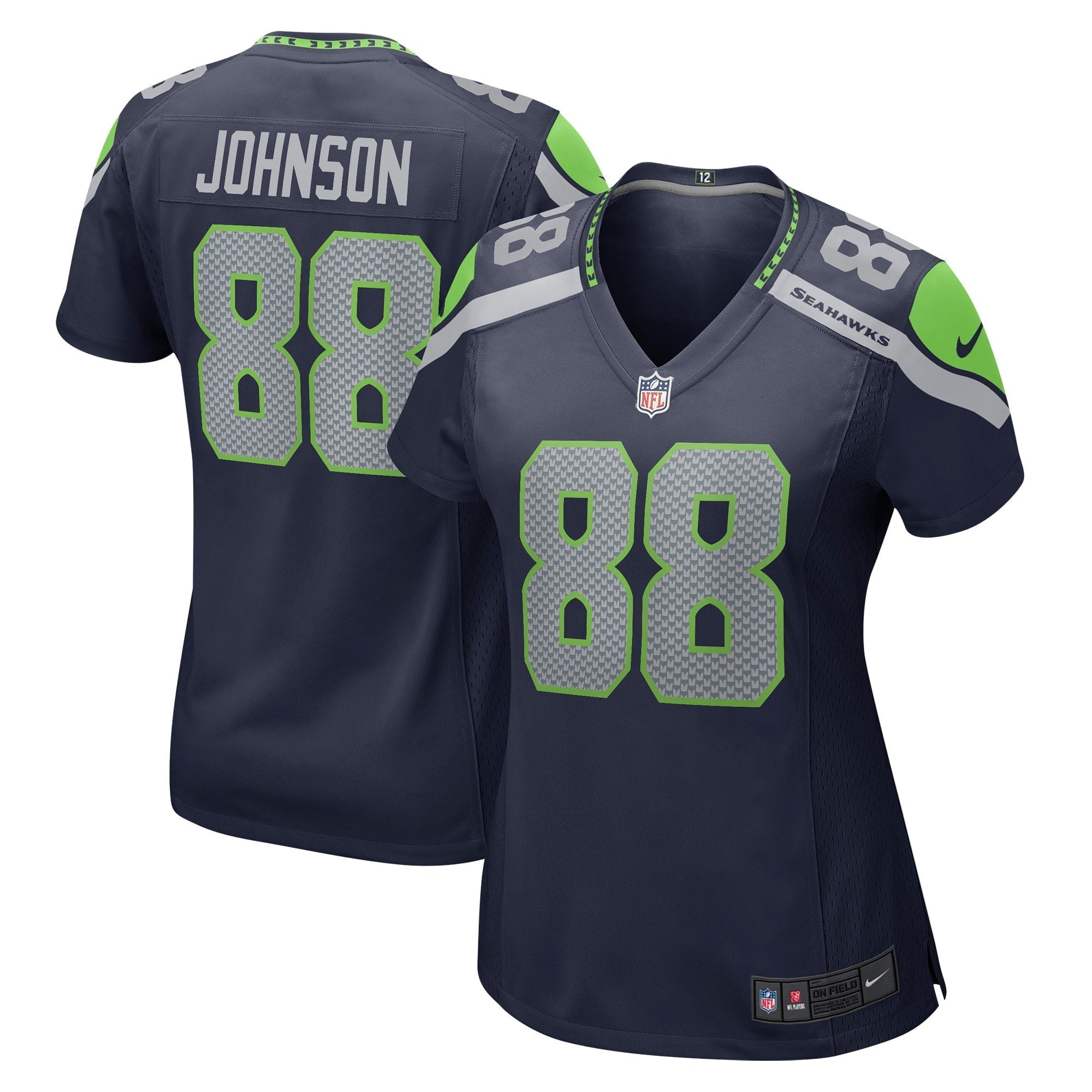 Women s Nike Cade Johnson College Navy Seattle Seahawks Game Jersey