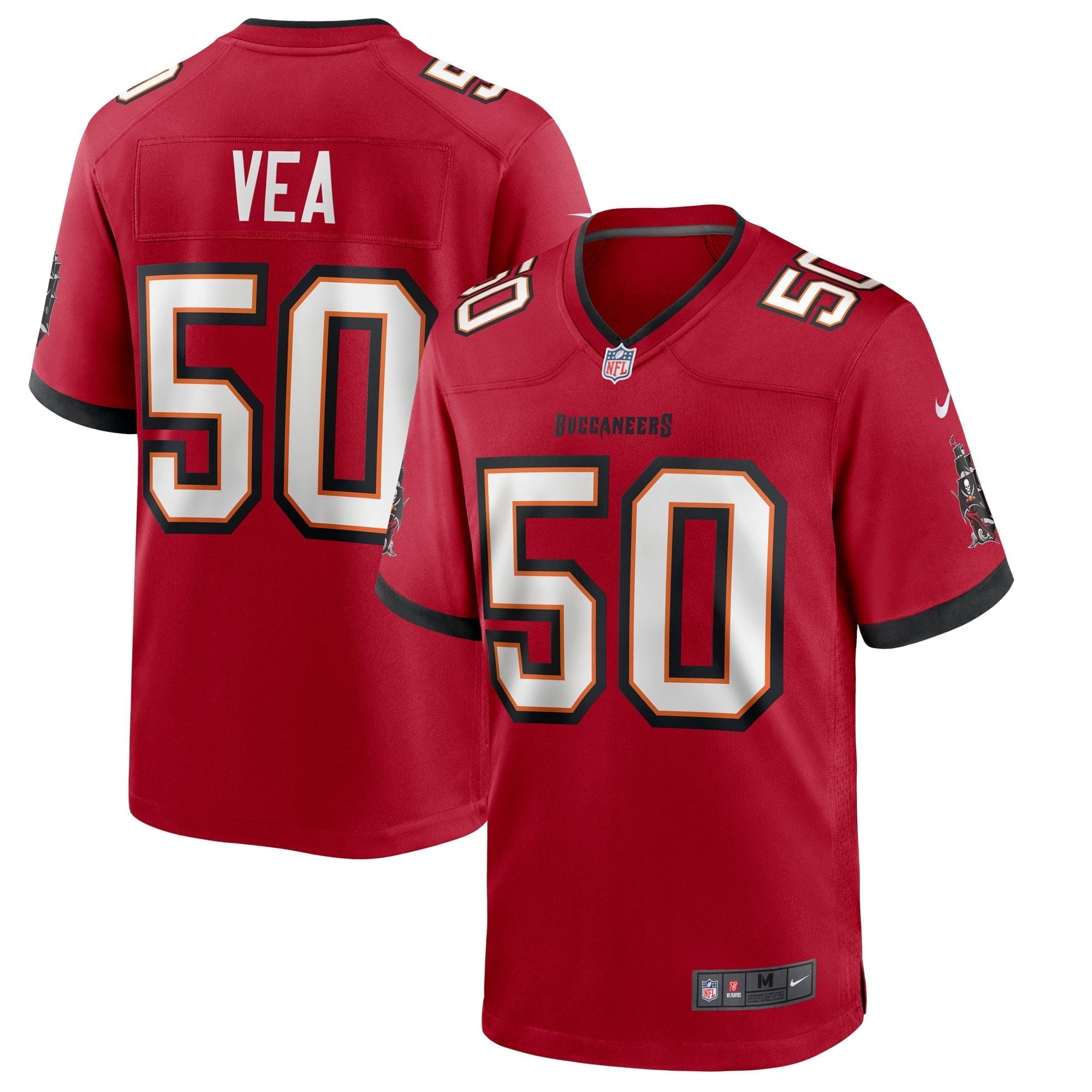 Men s Nike Vita Vea Red Tampa Bay Buccaneers Game Jersey