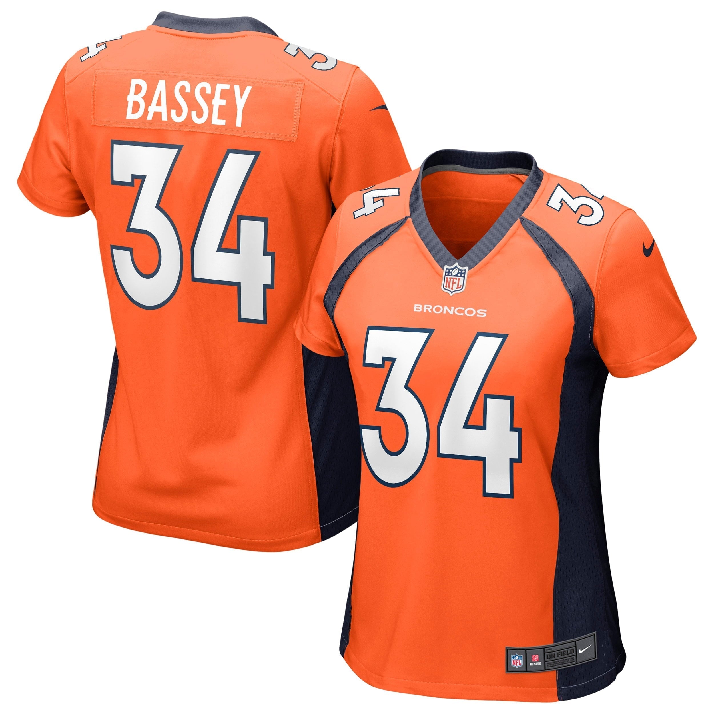 Women s Nike Essang Bassey Orange Denver Broncos Game Jersey