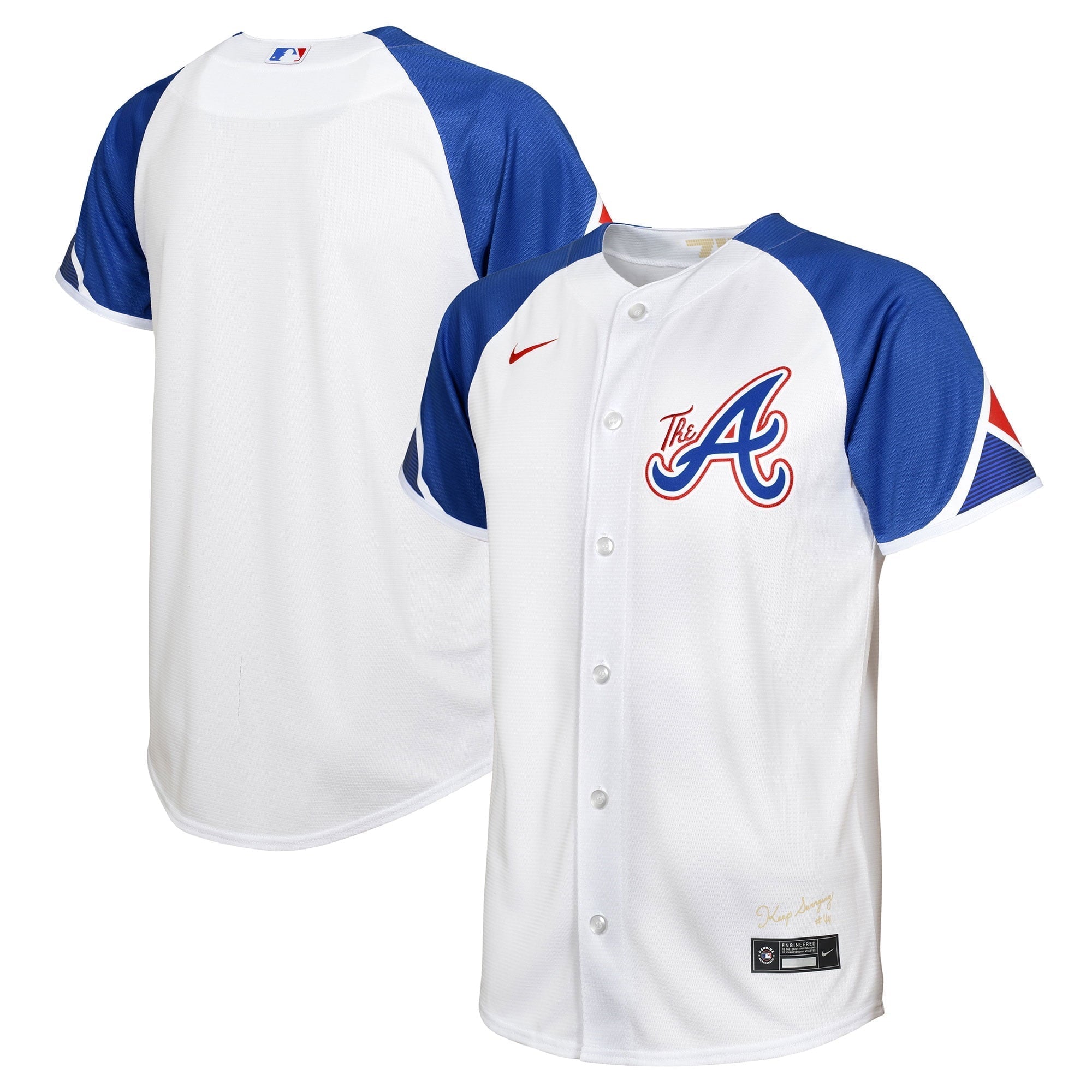 Toddler Nike White Atlanta Braves 2023 City Connect Replica Jersey