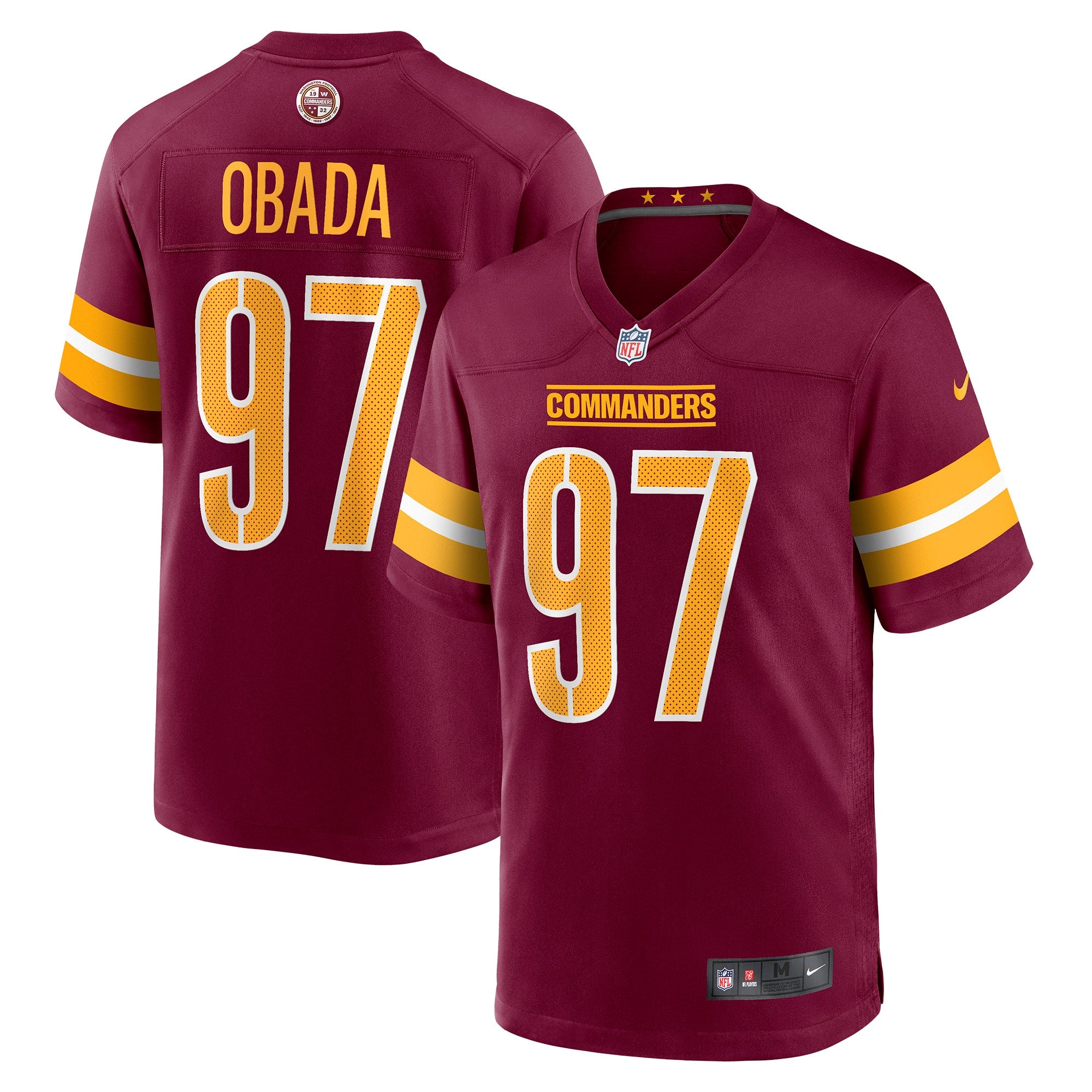 Efe Obada Washington Commanders Nike Game Jersey   Burgundy