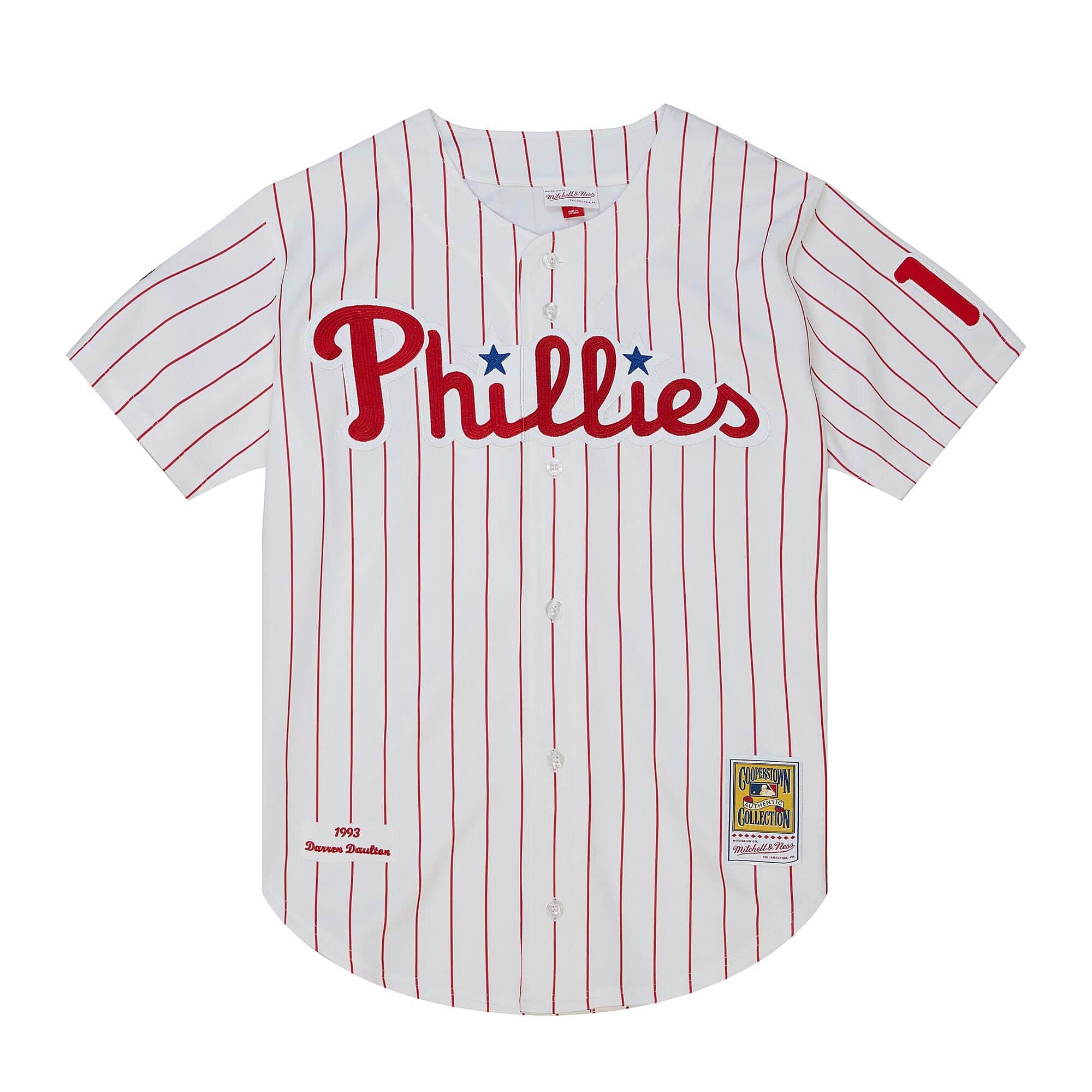 Authentic Darren Daulton Philadelphia Phillies Home World Series 1993 Jersey
