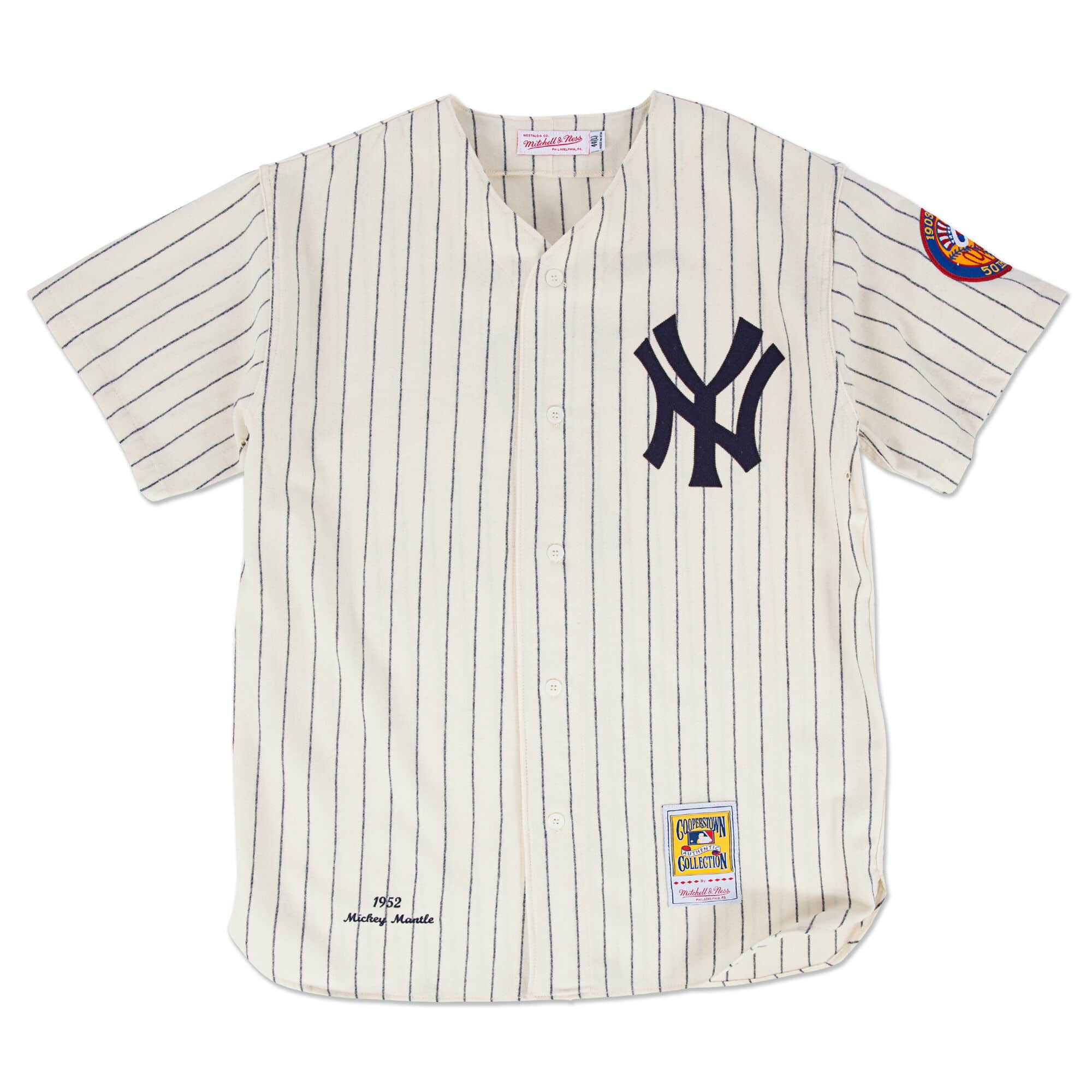Authentic Jersey New York Yankees Home 1952 Mickey Mantle