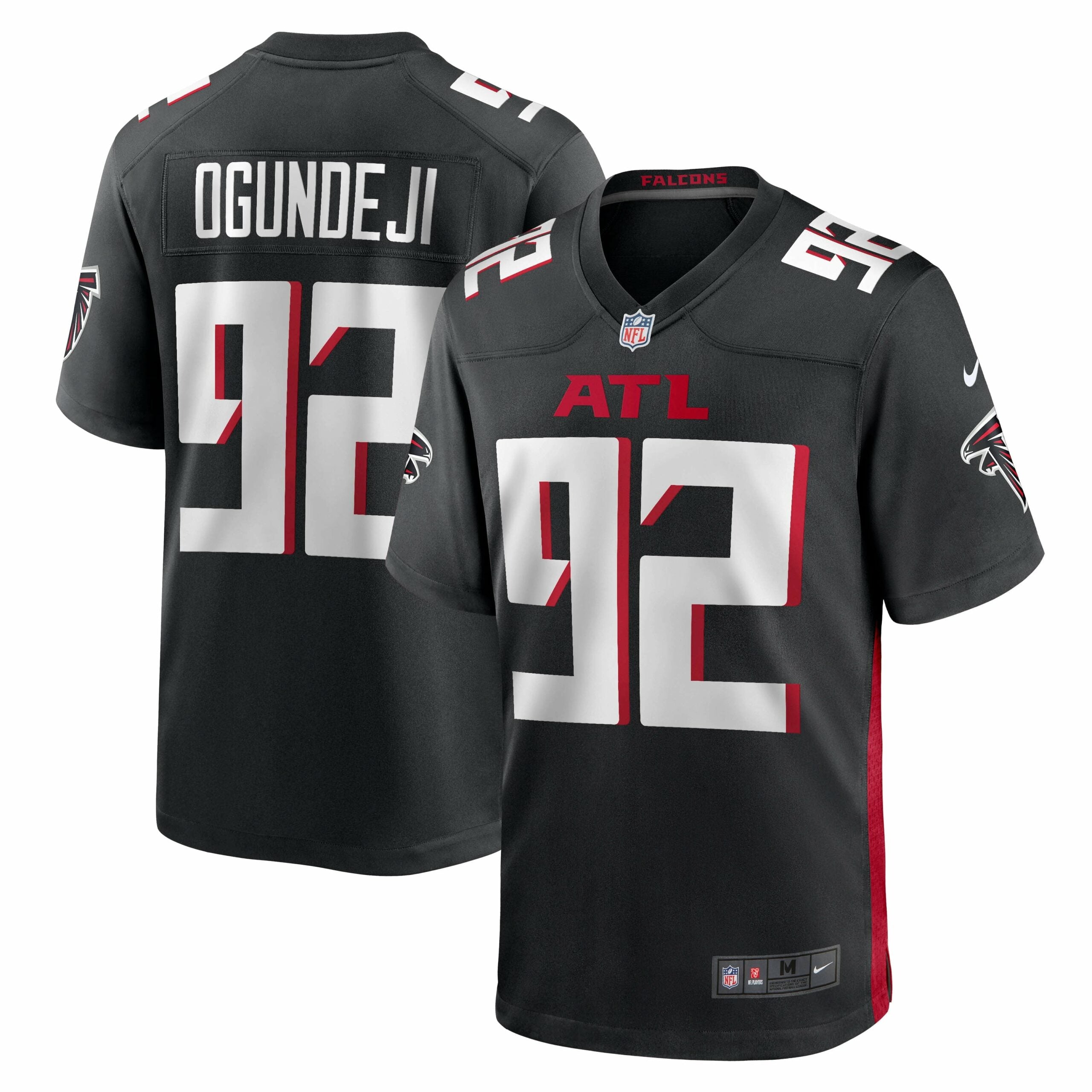 Men s Nike Adetokunbo Ogundeji Black Atlanta Falcons Game Jersey