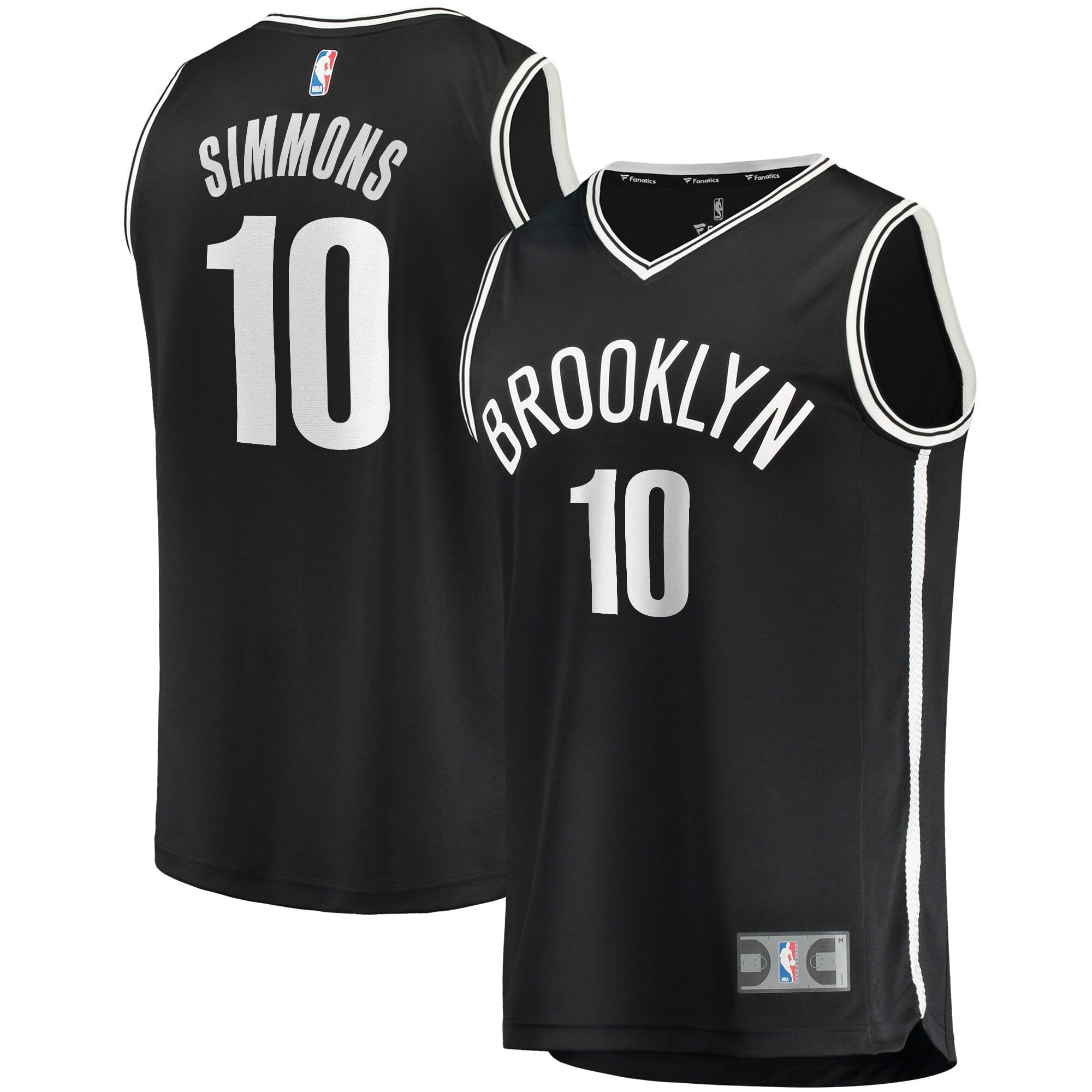 Youth Fanatics Branded Ben Simmons Black Brooklyn Nets Fast Break Replica Player Jersey - Icon Edition