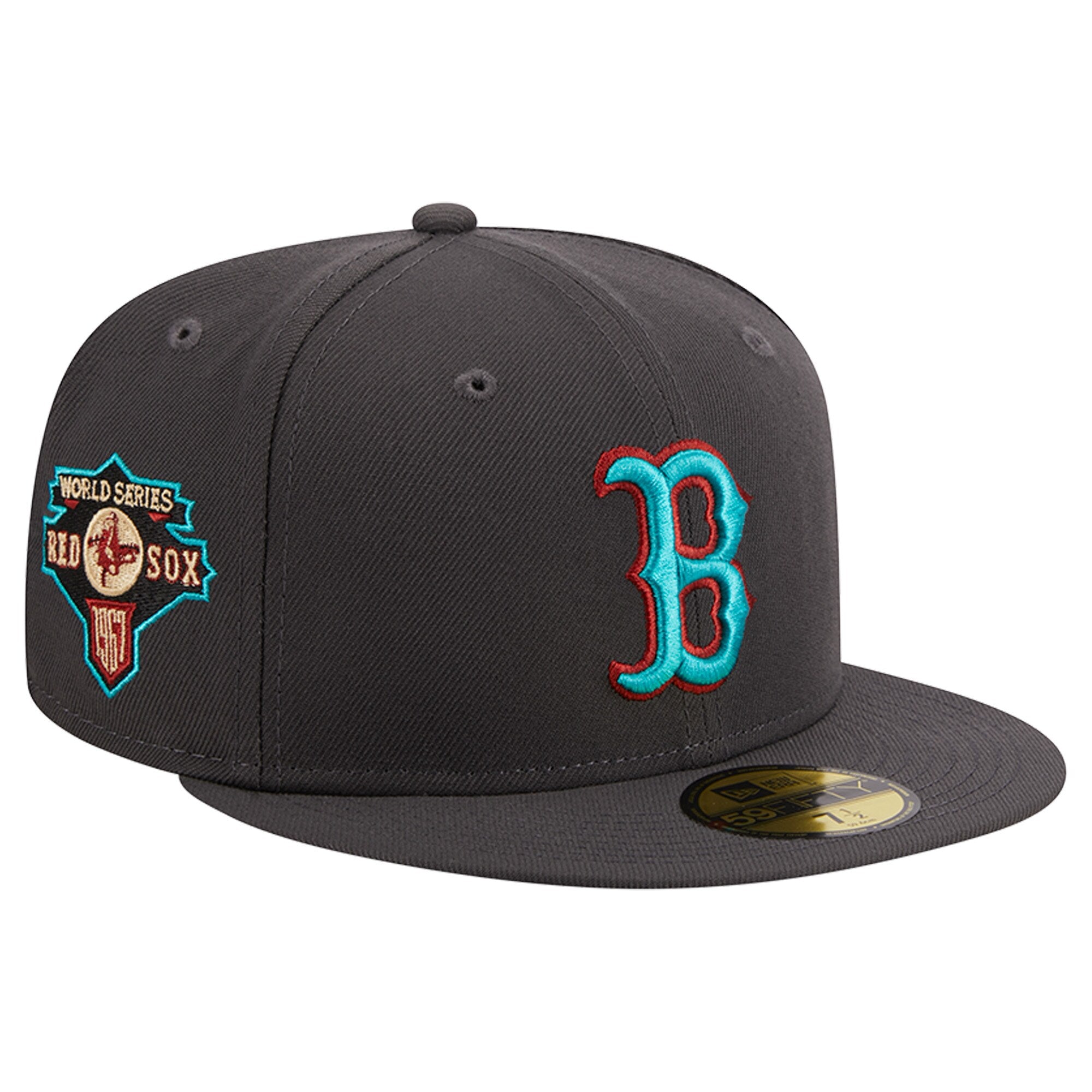 Boston Red Sox New Era Print Undervisor 59FIFTY Fitted Hat - Graphite