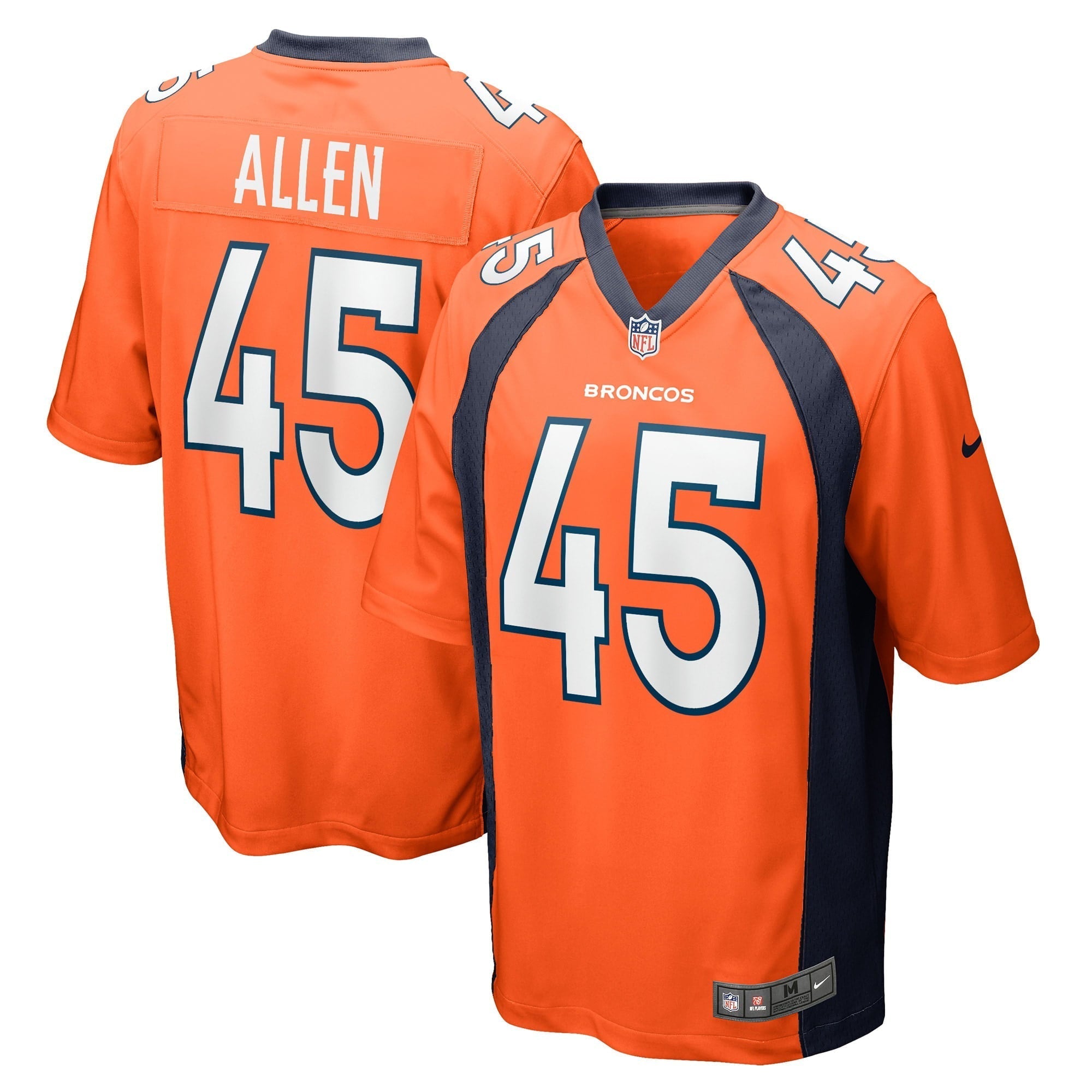 Men s Nike Christopher Allen Orange Denver Broncos Game Player Jersey