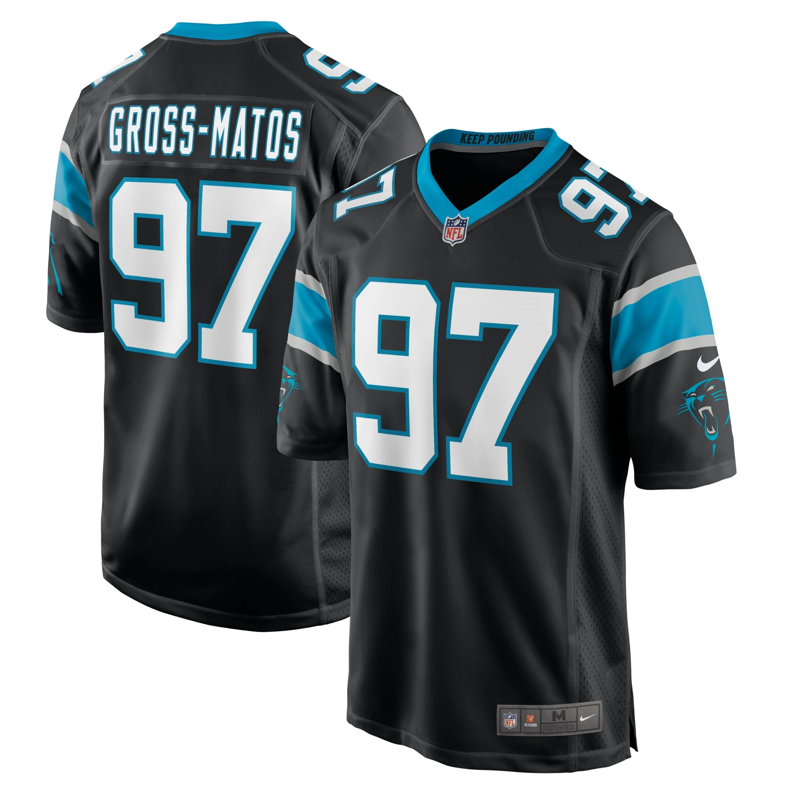 Yetur Gross-Matos Carolina Panthers Nike Player Game Jersey   Black