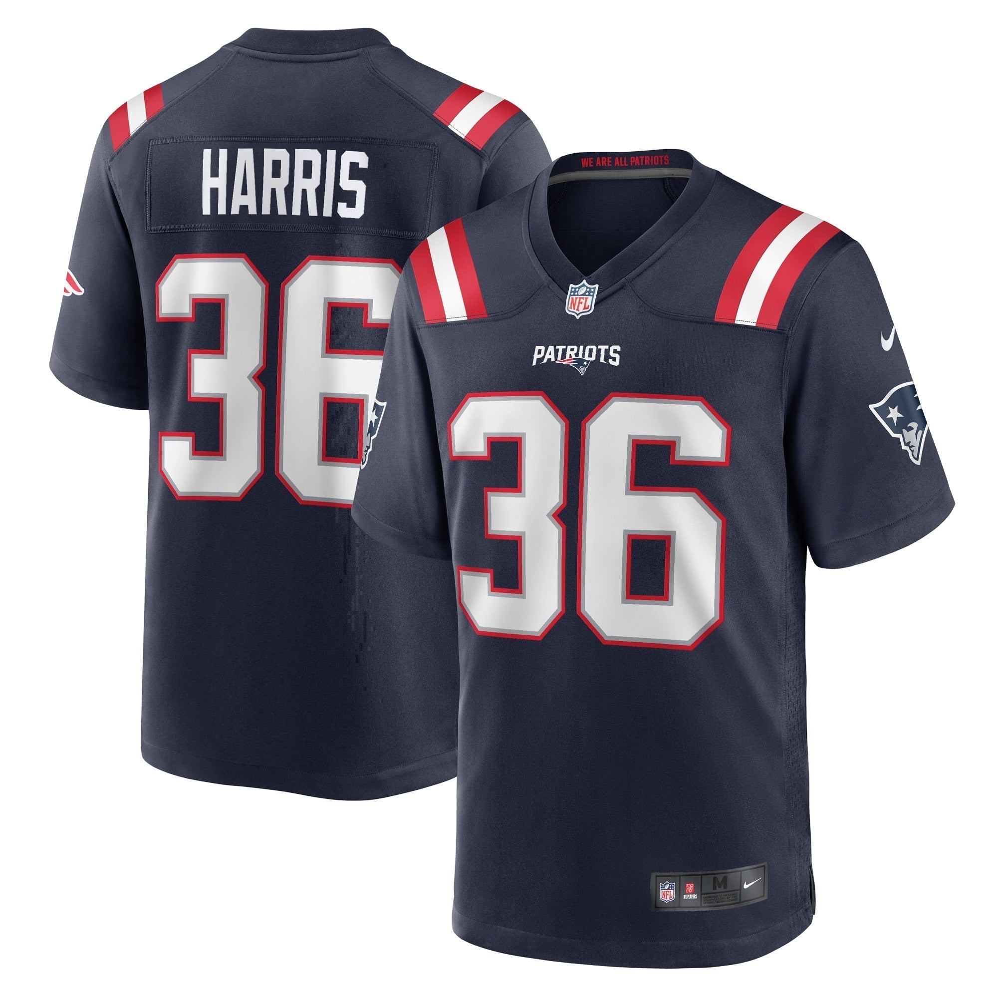 Men s Nike Kevin Harris Navy New England Patriots Game Player Jersey