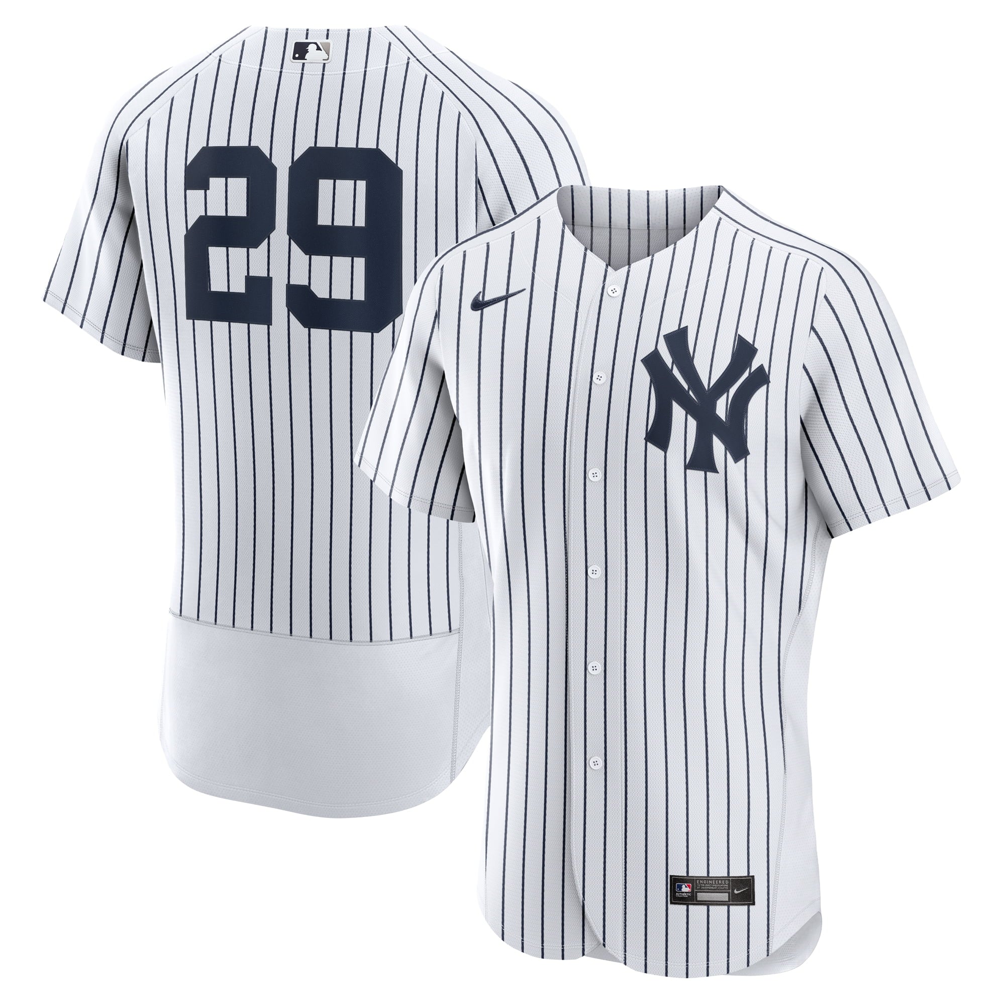 Men's Nike Catfish Hunter White New York Yankees Home Authentic Retired Player Jersey
