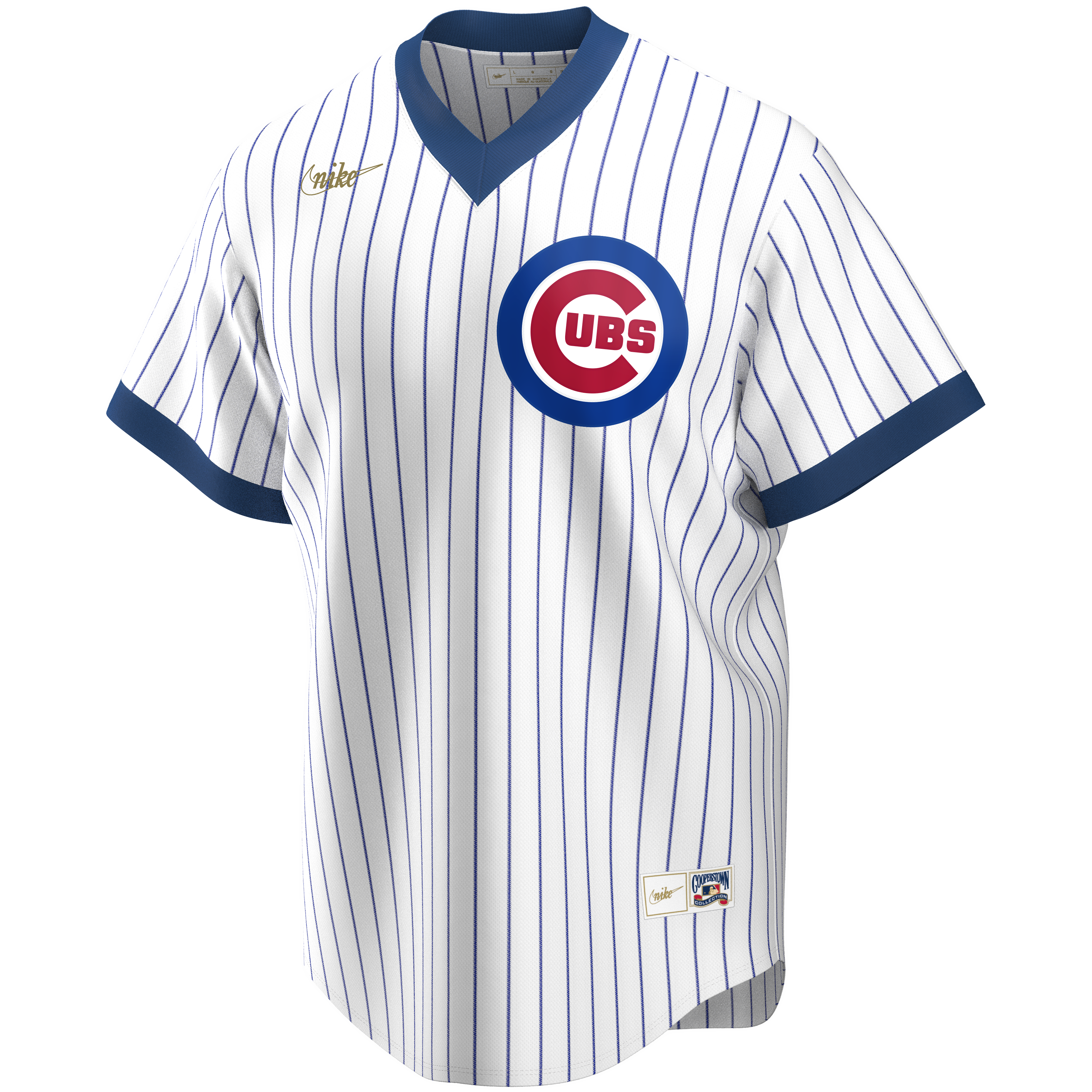 Chicago Cubs Nike Cooperstown Home Pinstripe V-neck Jersey