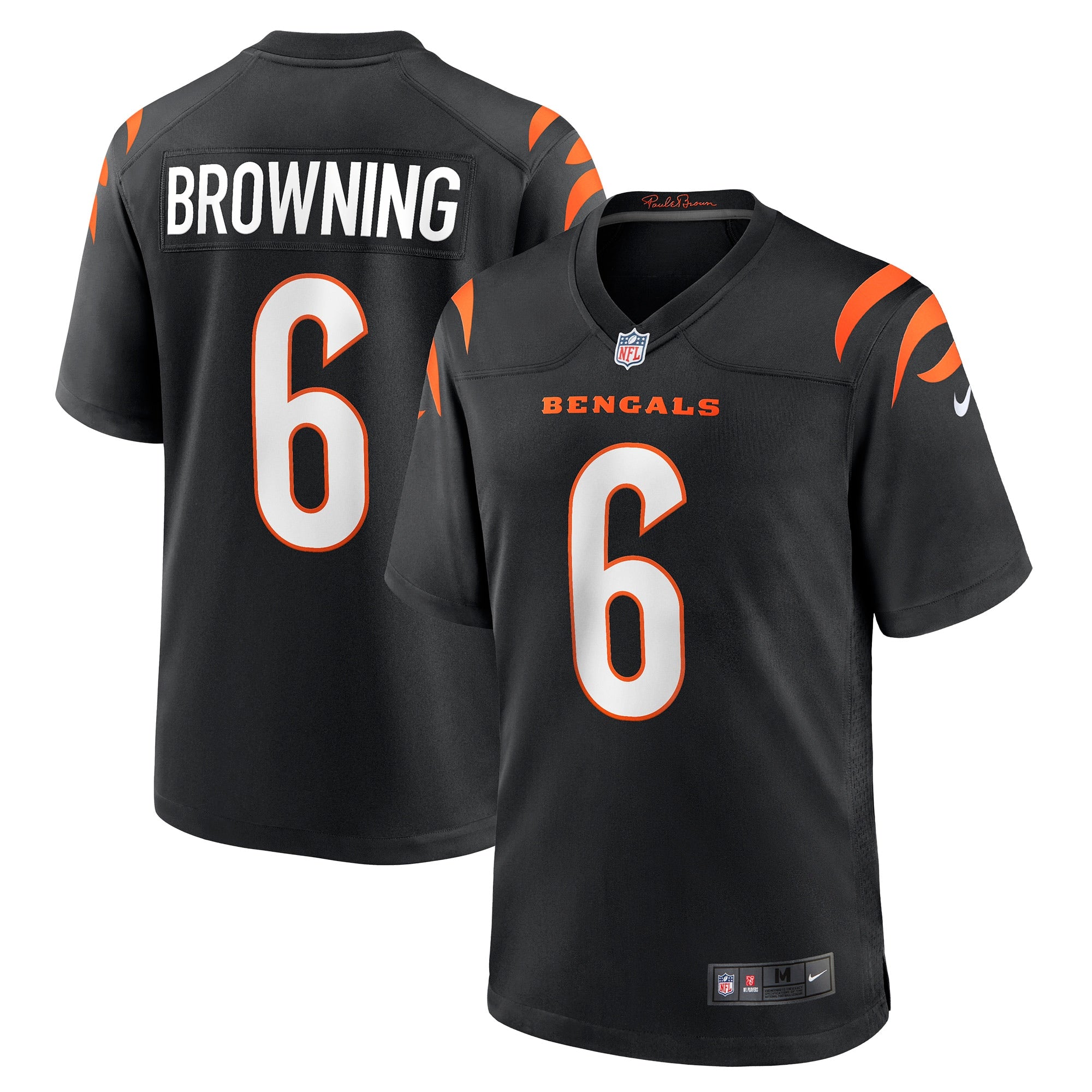 Jake Browning Cincinnati Bengals Nike Game Jersey   Black