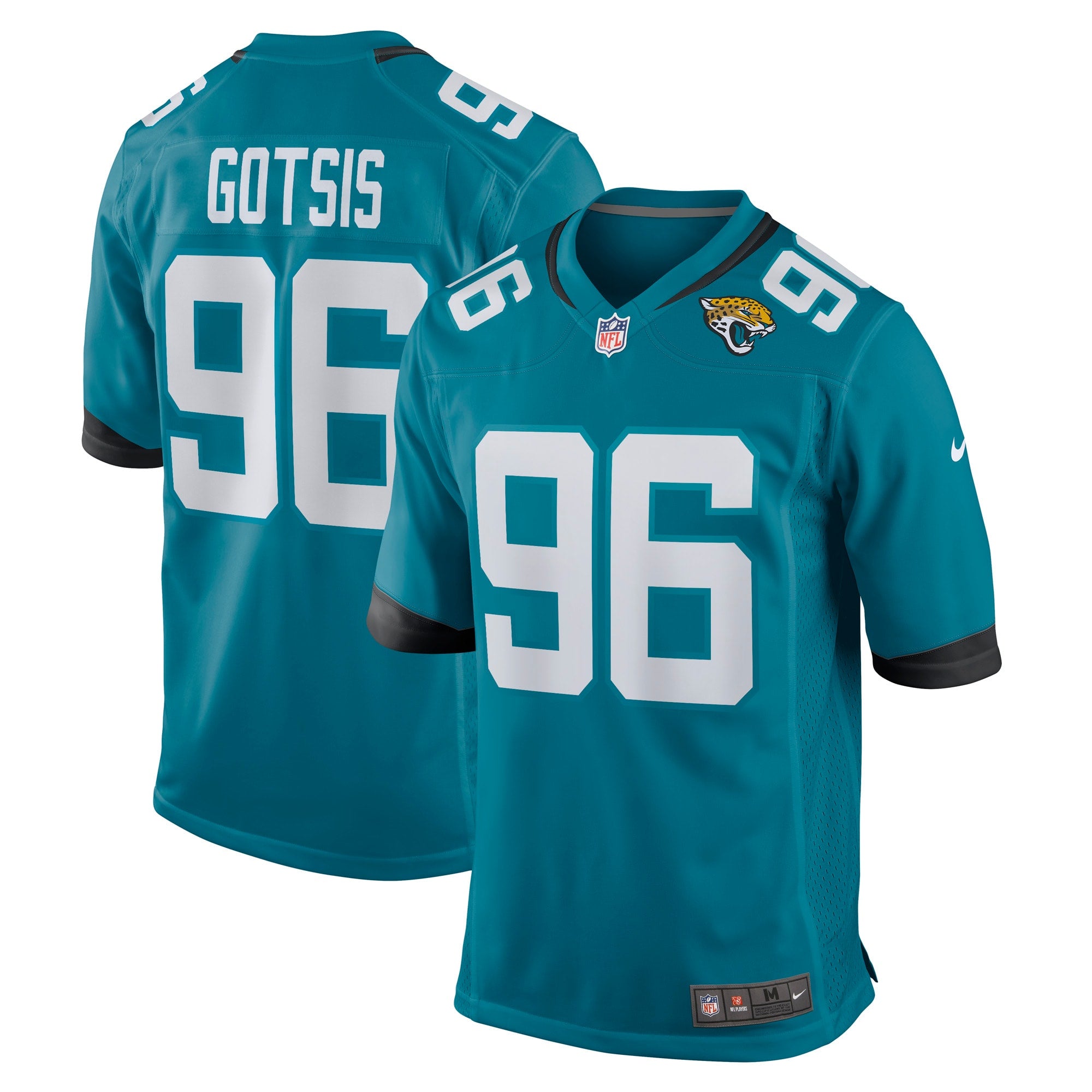Adam Gotsis Jacksonville Jaguars Nike Game Jersey   Teal