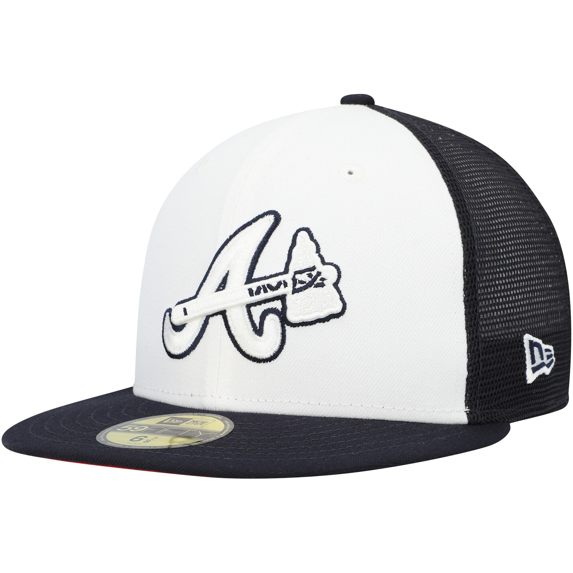 Atlanta Braves New Era 2023 On-Field Batting Practice 59FIFTY Fitted Hat - White/Navy