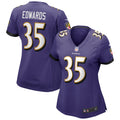 Gus Edwards Baltimore Ravens Nike Women s Game Jersey   Purple