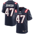 Jakob Johnson New England Patriots Nike Game Jersey   Navy