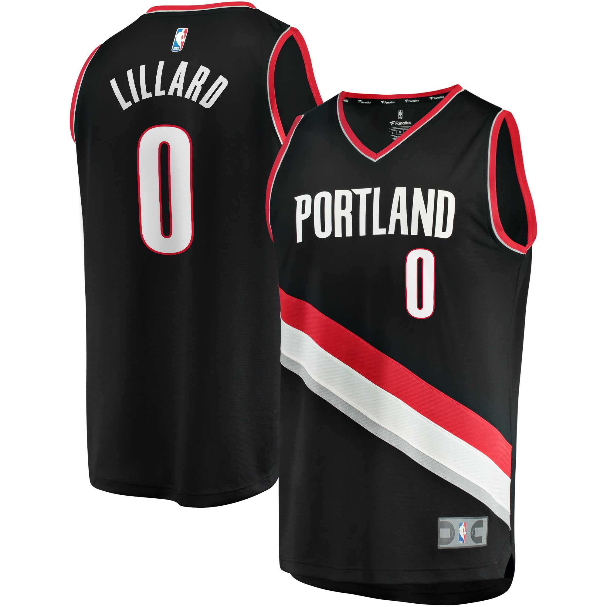 Damian Lillard Portland Trail Blazers Fanatics Branded 2022/23 Fast Break Replica Jersey - Icon Edition - Black