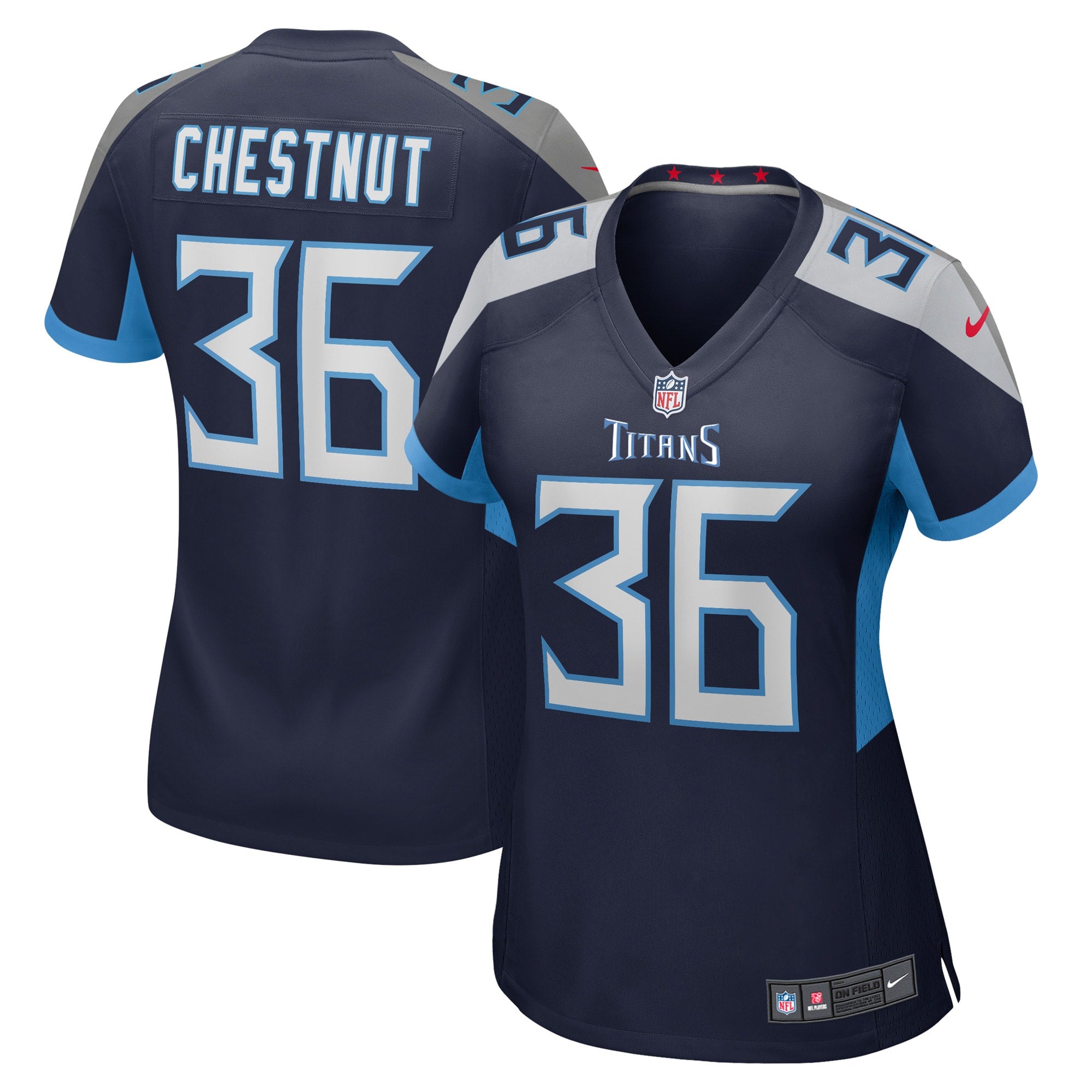 Julius Chestnut Tennessee Titans Nike Women s Game Player Jersey   Navy