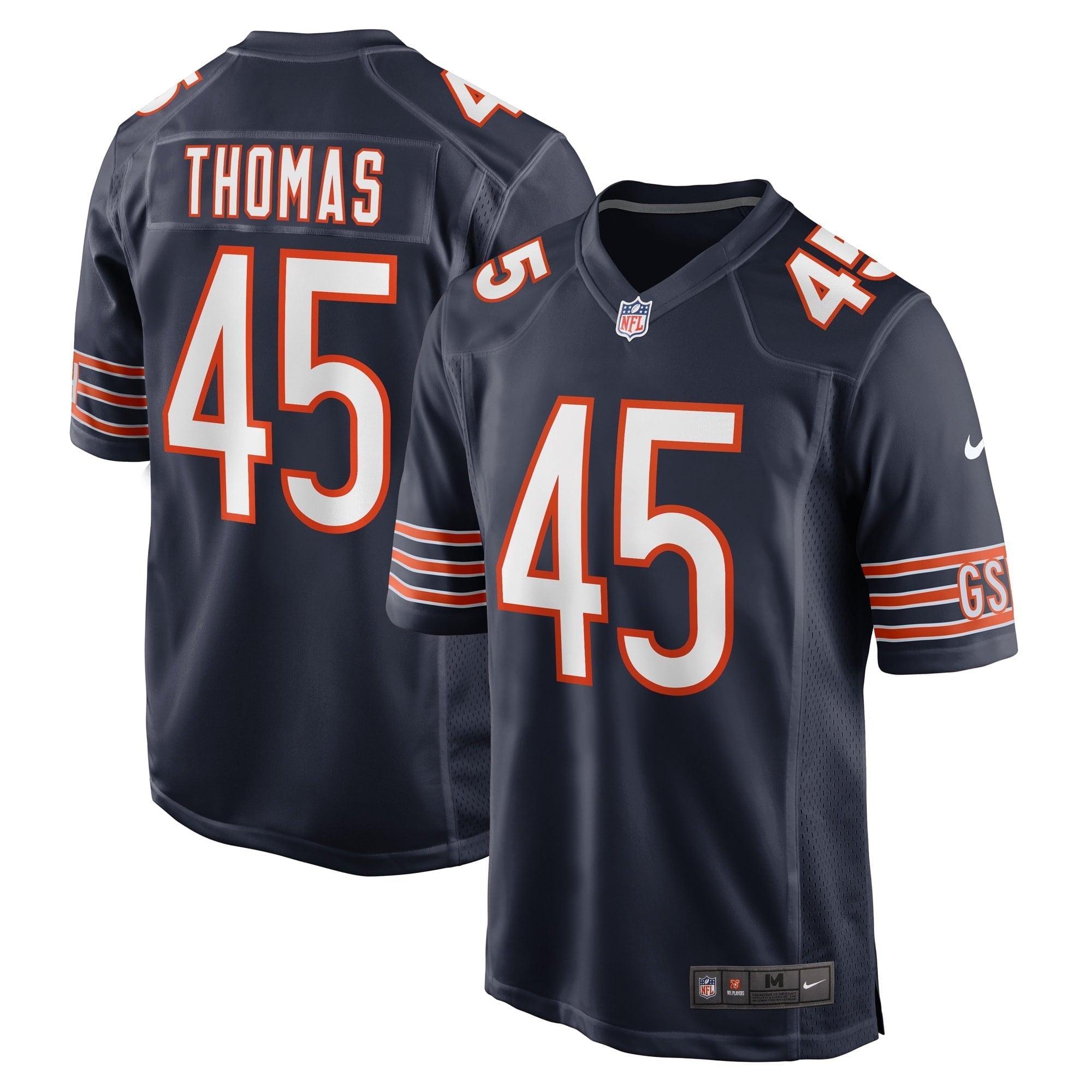 Men s Nike Joe Thomas Navy Chicago Bears Game Player Jersey