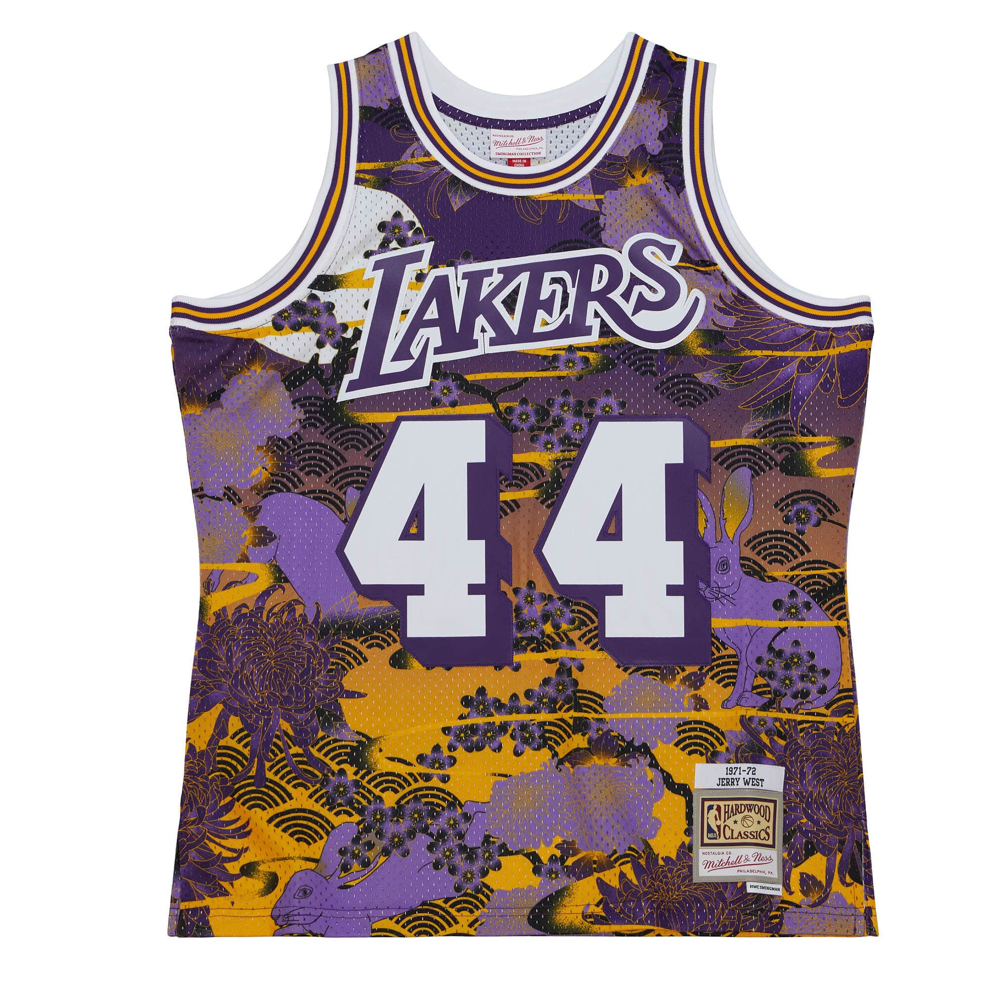 Asian Heritage Swingman Jerry West Los Angeles Lakers 1971-72 Jersey 5.0
