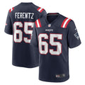 Men s Nike James Ferentz Navy New England Patriots Game Jersey