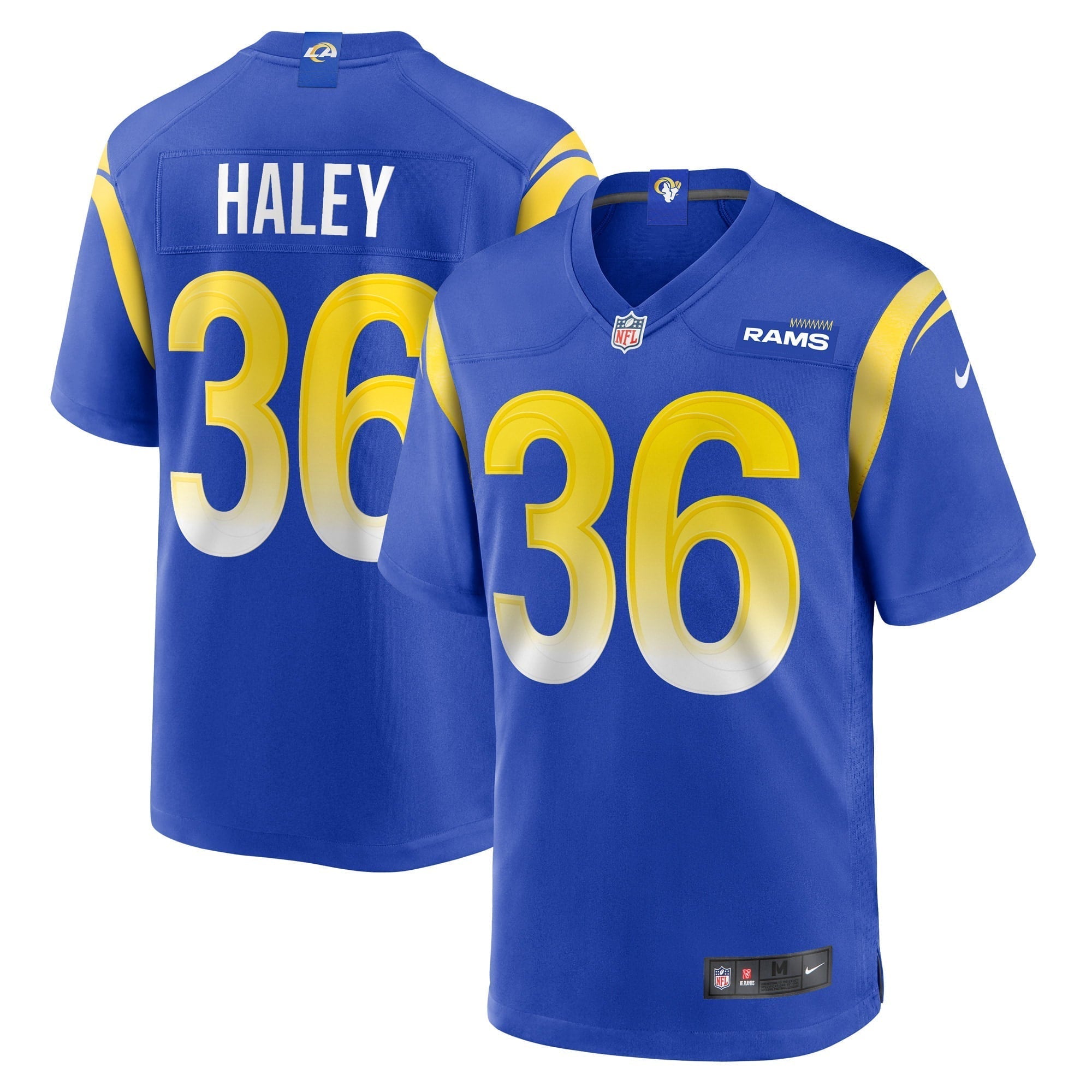Men s Nike Grant Haley Royal Los Angeles Rams Game Player Jersey
