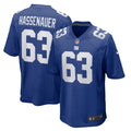 JC Hassenauer New York Giants Nike Team Game Jersey Royal