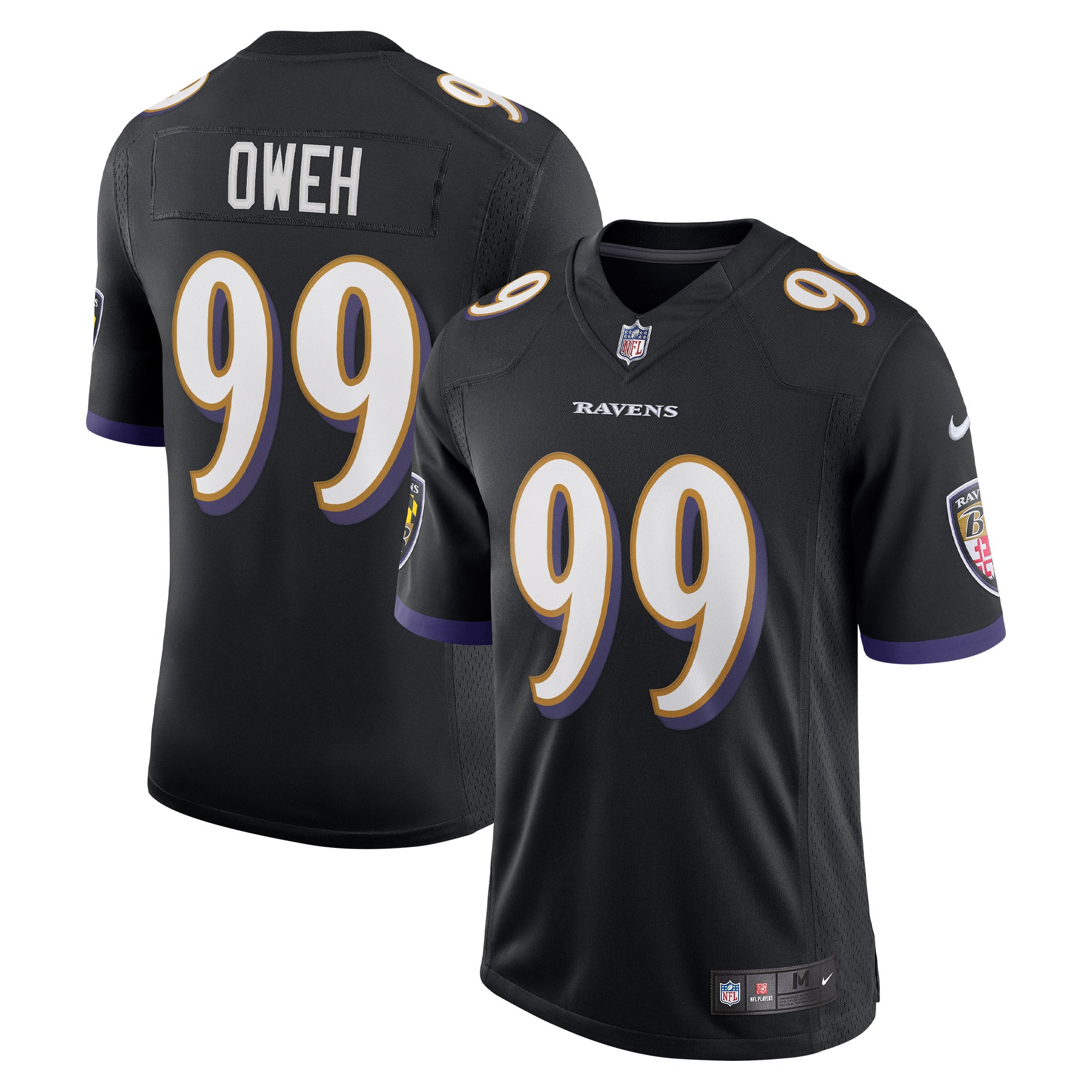 Odafe Oweh Baltimore Ravens Nike Vapor Limited Jersey   Black