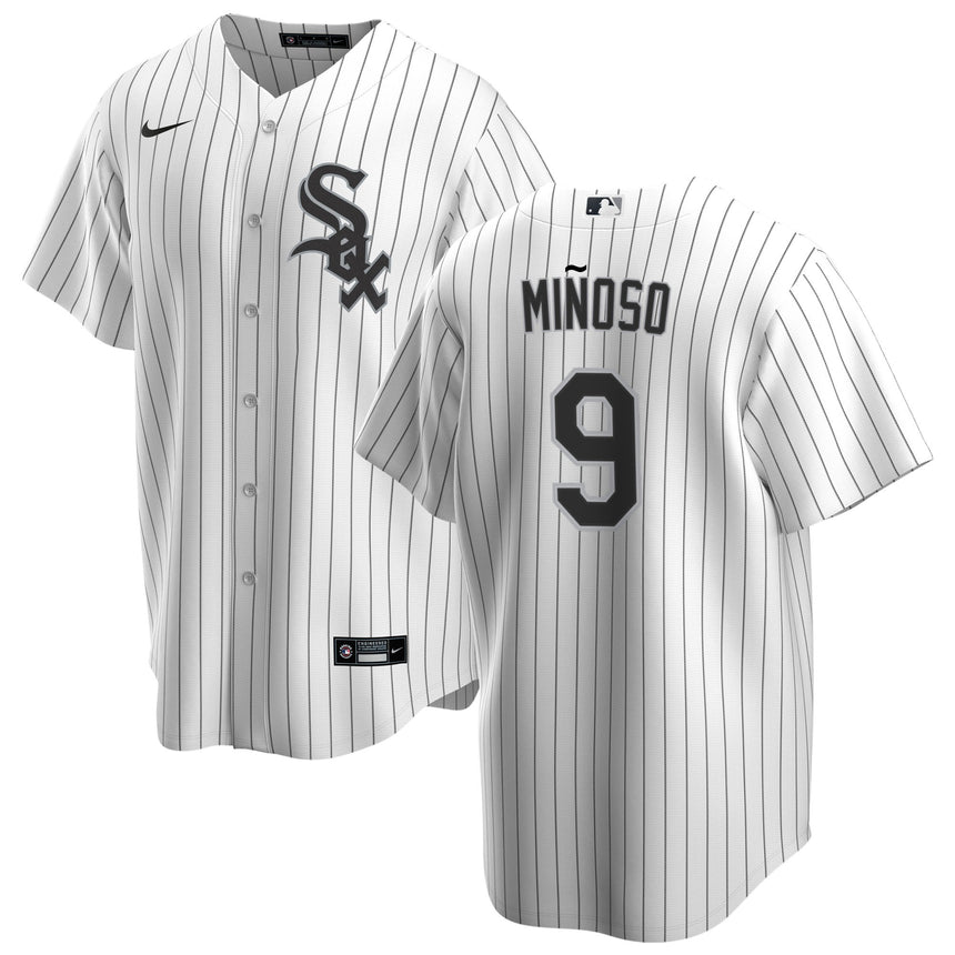 Men's Minnie Minoso Chicago White Sox White Home Premium Stitch Replica Jersey