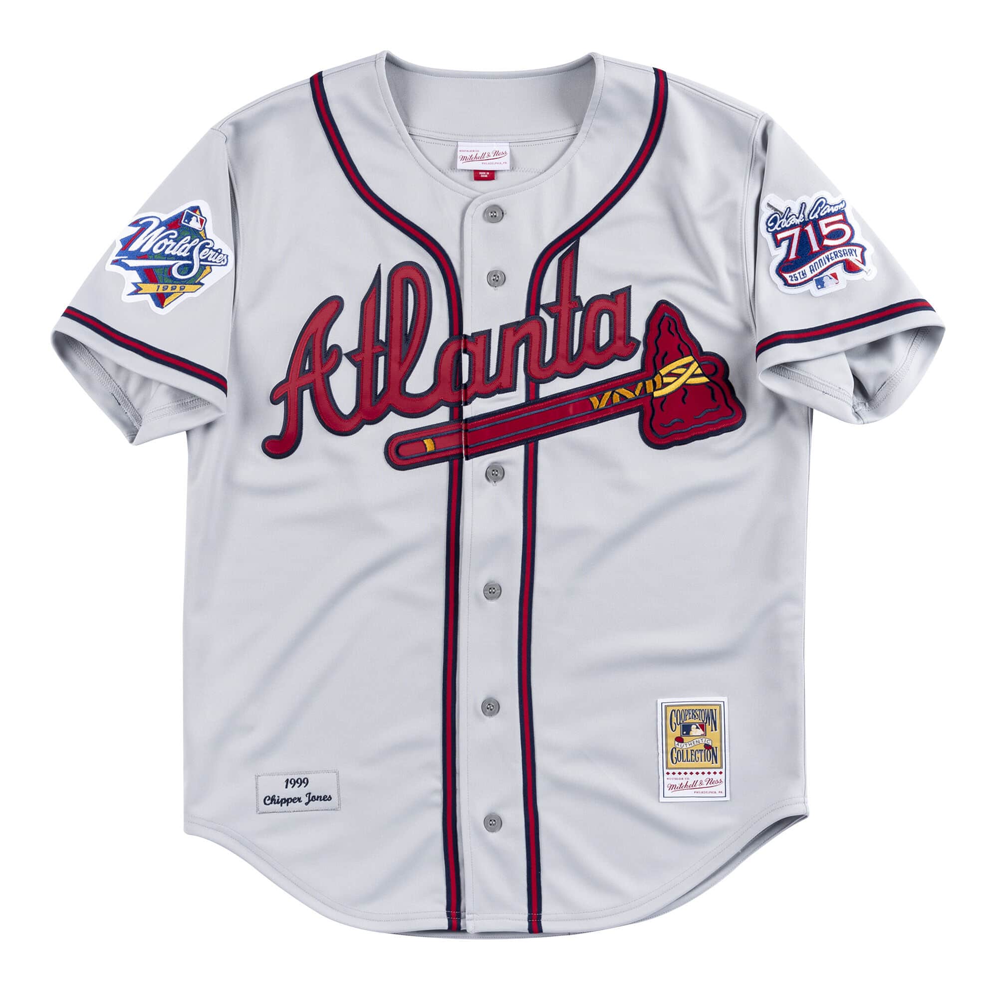 Authentic Jersey Atlanta Braves Road 1999 Chipper Jones