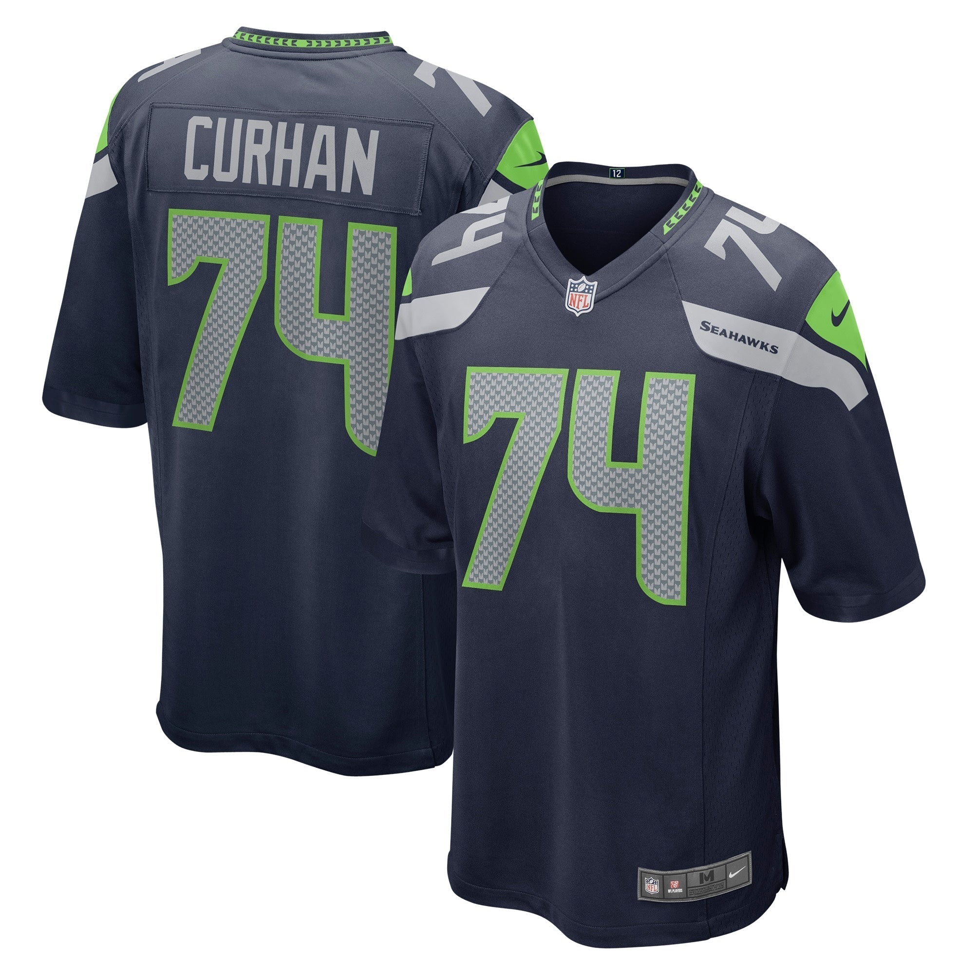 Men s Nike Jake Curhan College Navy Seattle Seahawks Game Jersey