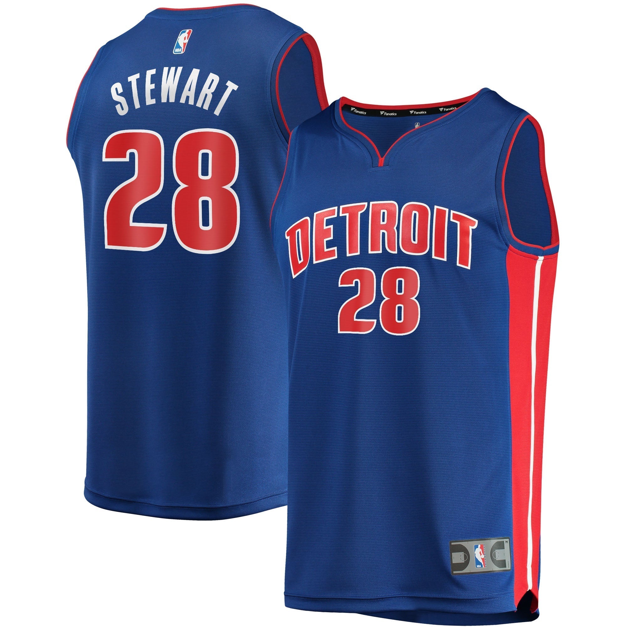 Men's Fanatics Branded Isaiah Stewart Blue Detroit Pistons 2021/22 Fast Break Replica Jersey - Icon Edition