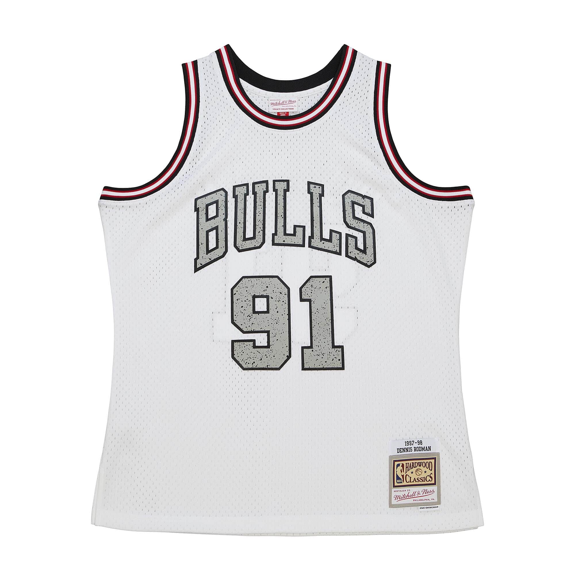 Cracked Cement Swingman Dennis Rodman Chicago Bulls 1997-98 Jersey