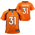 Preschool Nike Justin Simmons Orange Denver Broncos Game Jersey