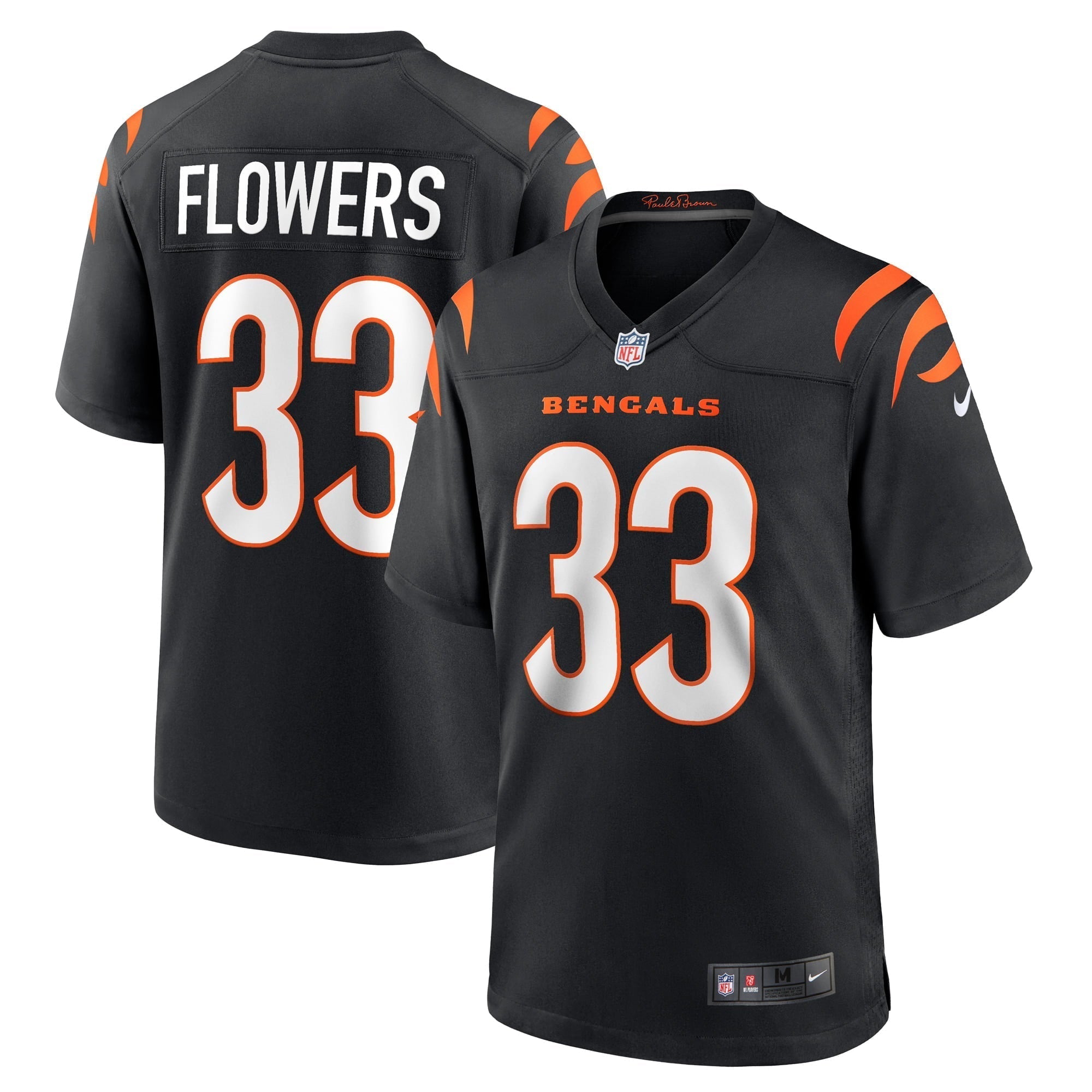 Men s Nike Tre Flowers Black Cincinnati Bengals Game Jersey