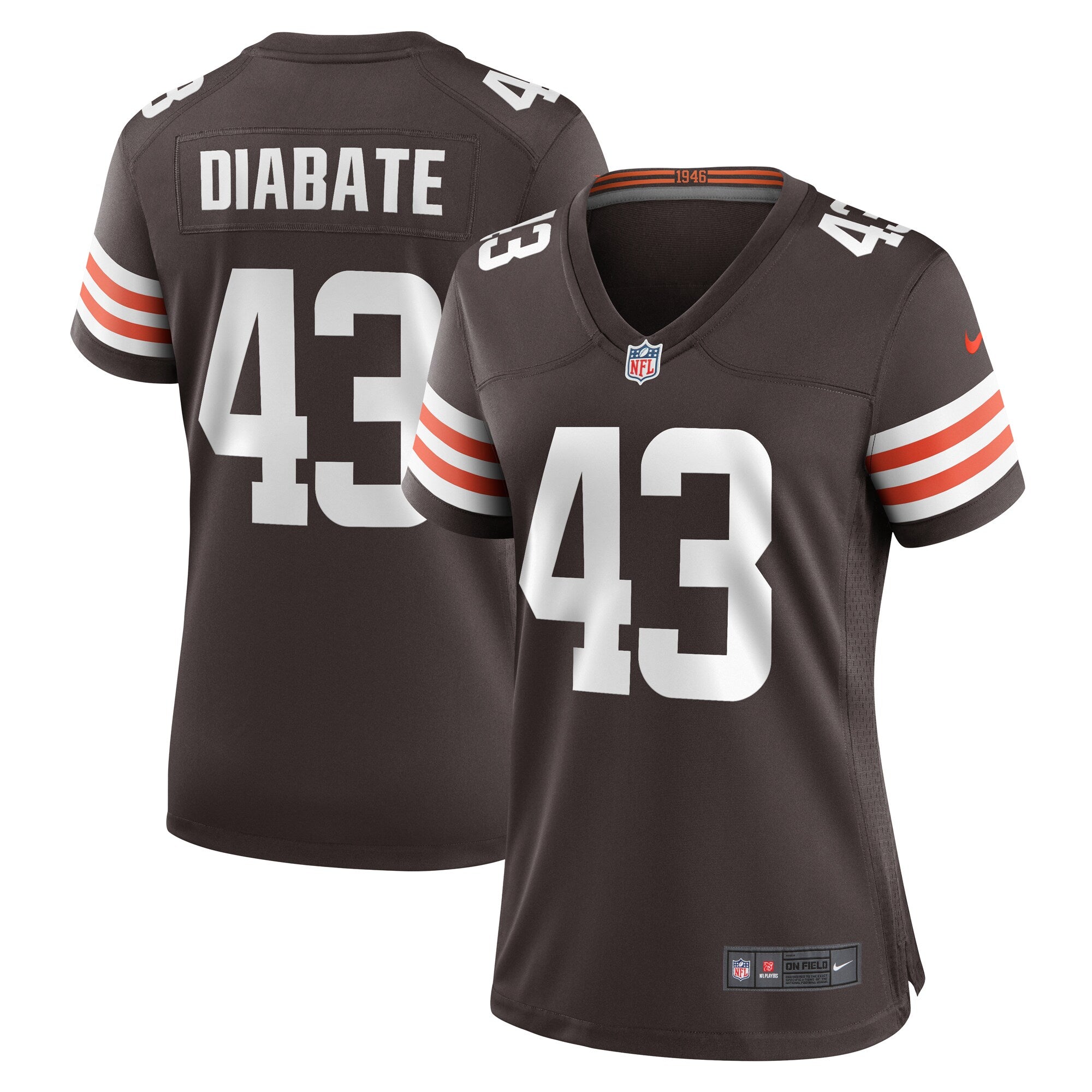 Mohamoud Diabate Cleveland Browns Nike Women s Team Game Jersey    Brown