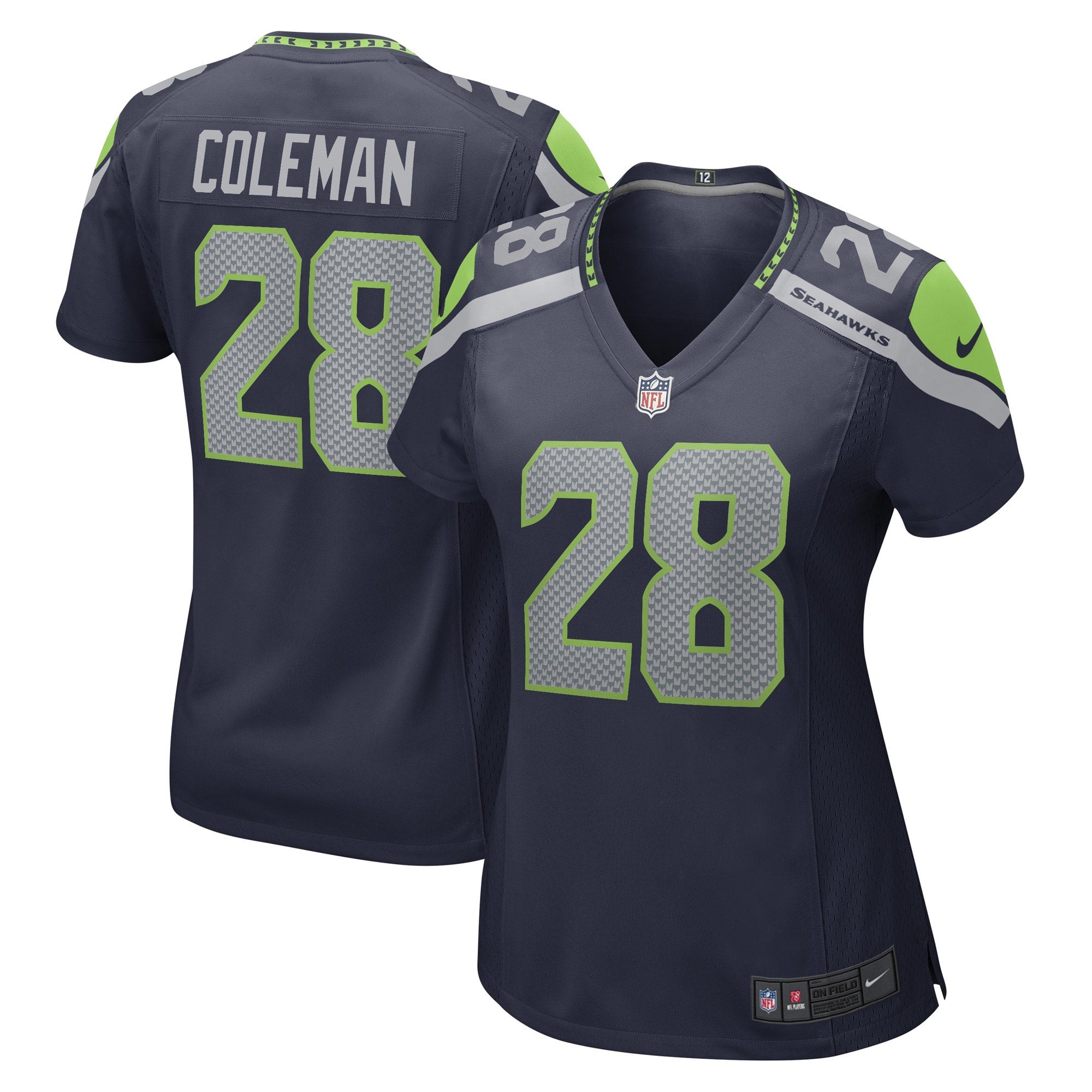 Justin Coleman Seattle Seahawks Nike Women s Game Player Jersey College Navy