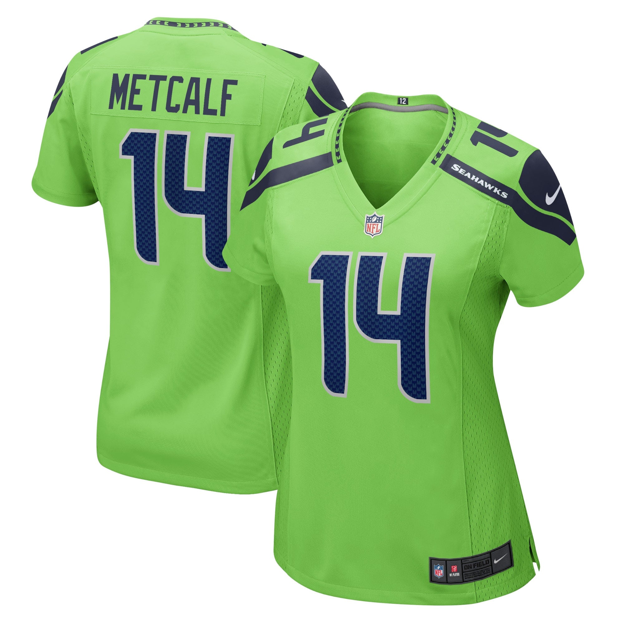 DK Metcalf Seattle Seahawks Nike Women s Game Jersey Neon Green