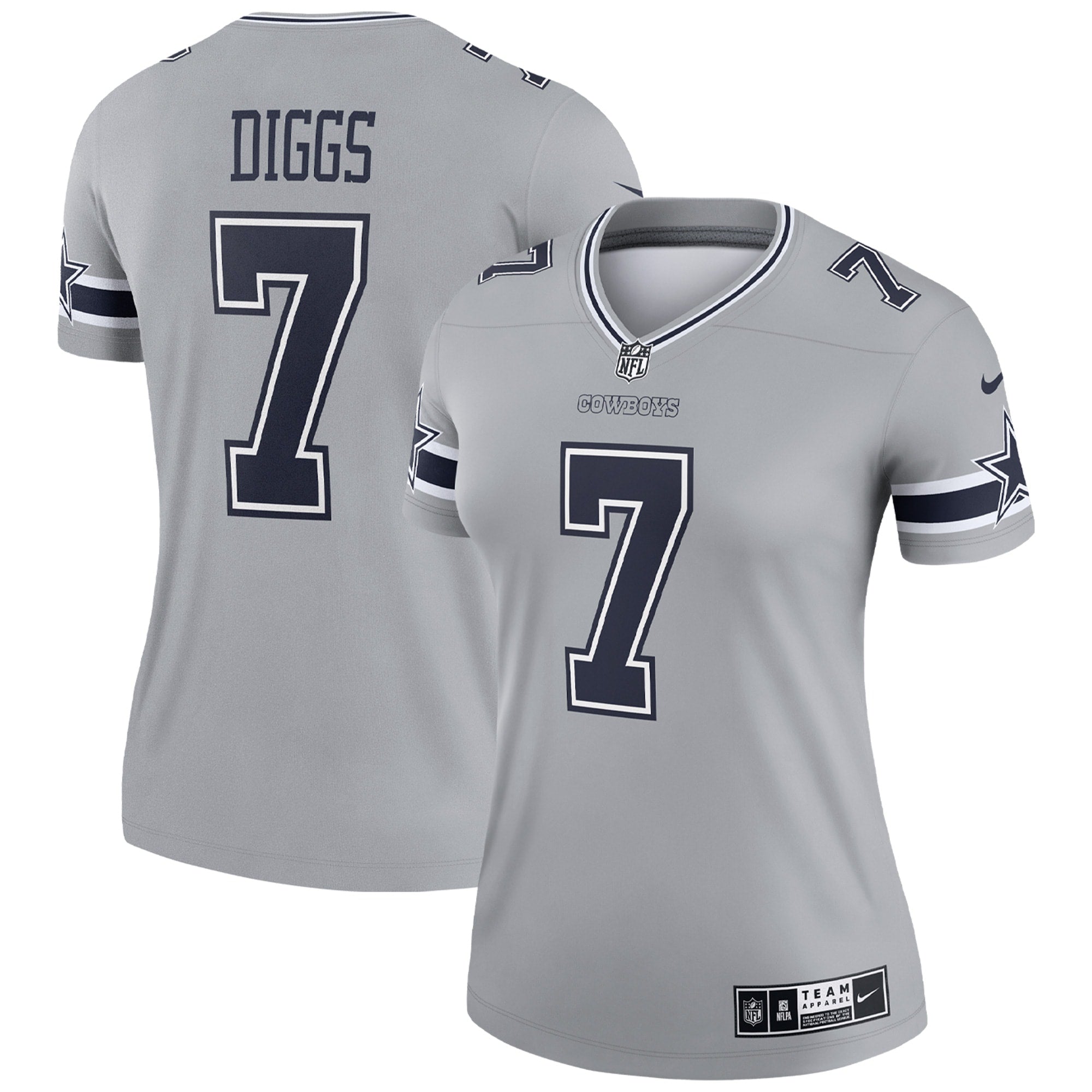 Trevon Diggs Dallas Cowboys Nike Women s Inverted Legend Jersey   Silver