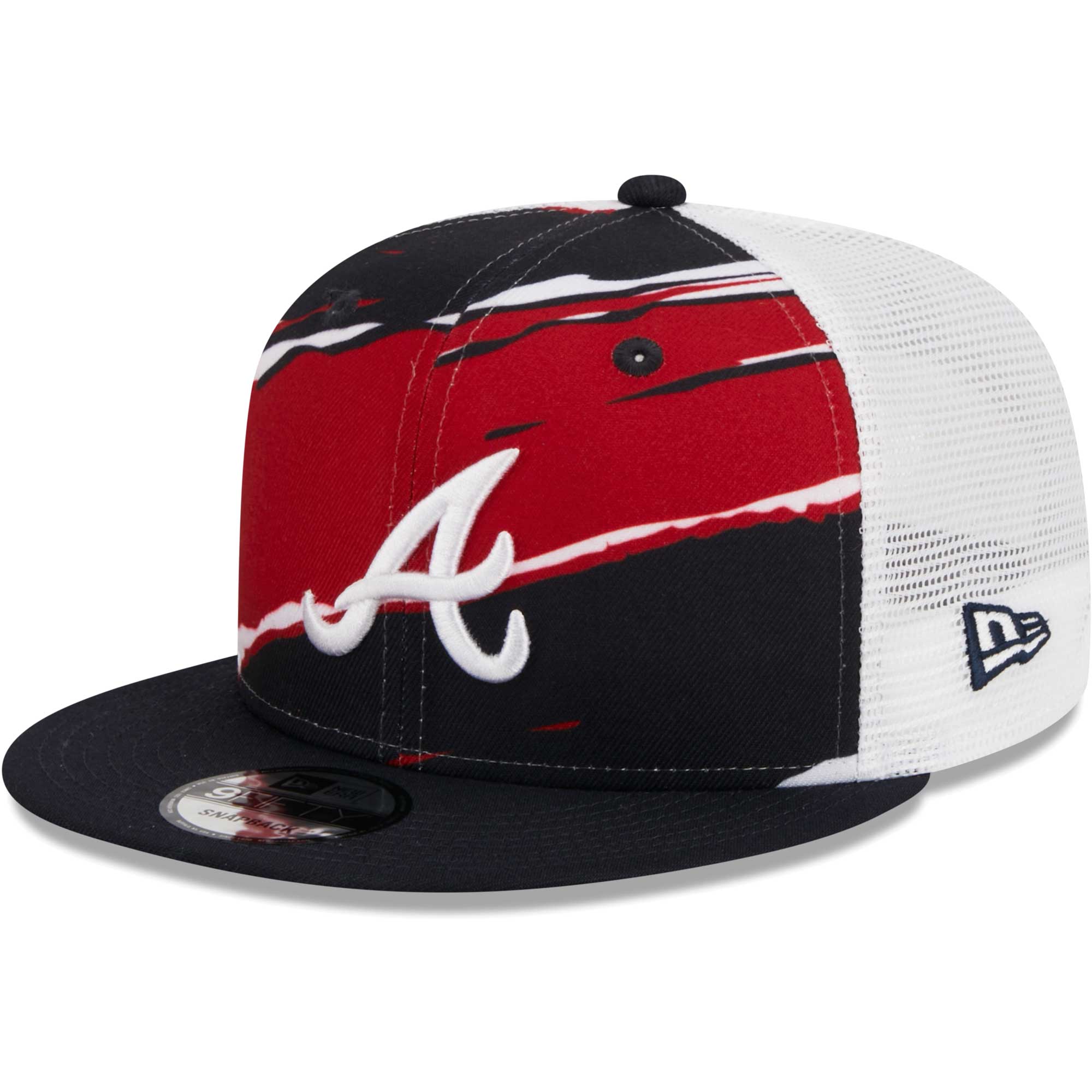 Atlanta Braves New Era Tear Trucker 9FIFTY Snapback Hat - Navy