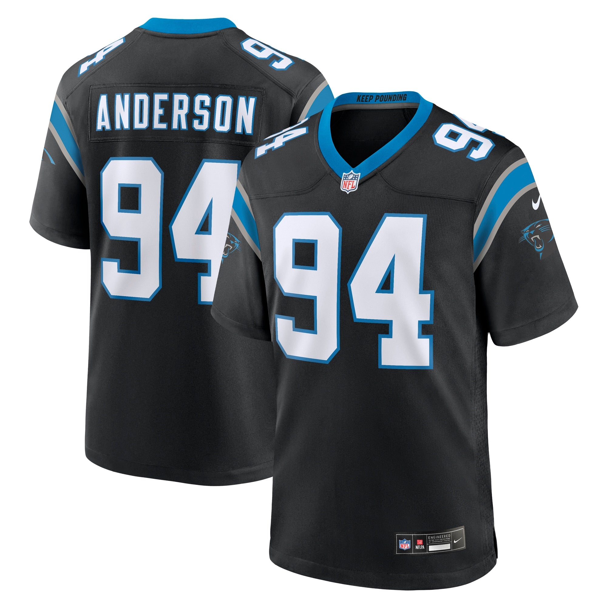 Henry Anderson Carolina Panthers Nike Team Game Jersey   Black
