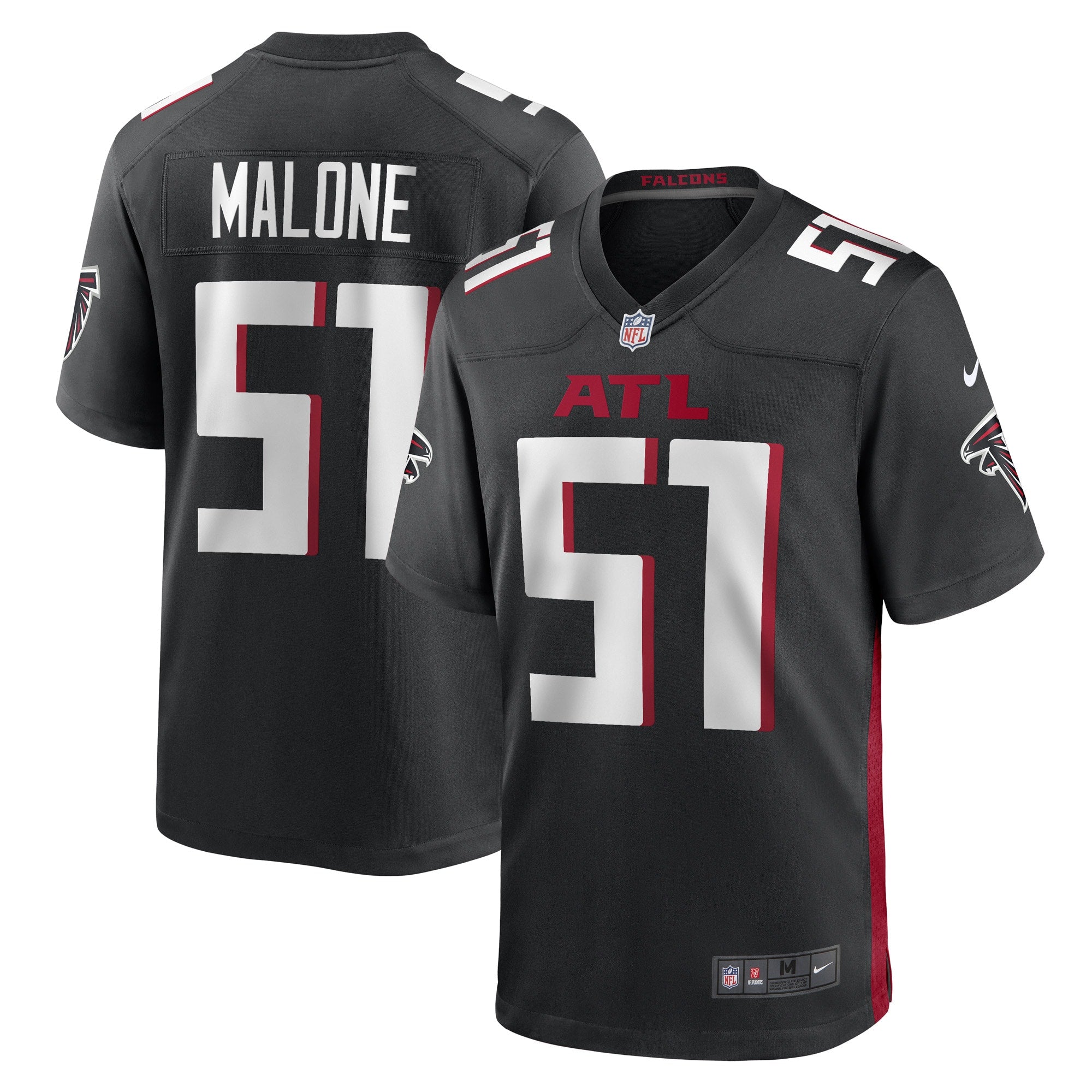 DeAngelo Malone Atlanta Falcons Nike Game Player Jersey   Black