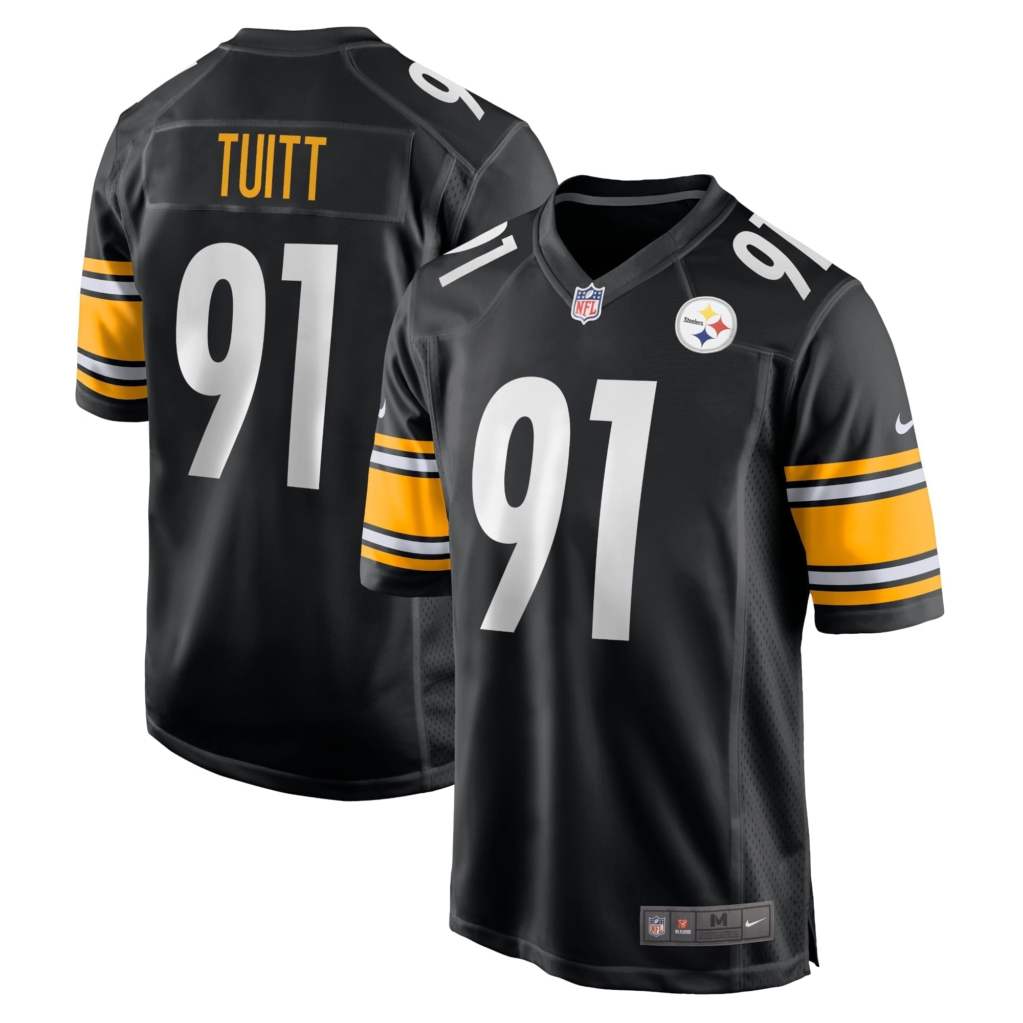 Men s Nike Stephon Tuitt Black Pittsburgh Steelers Game Team Jersey
